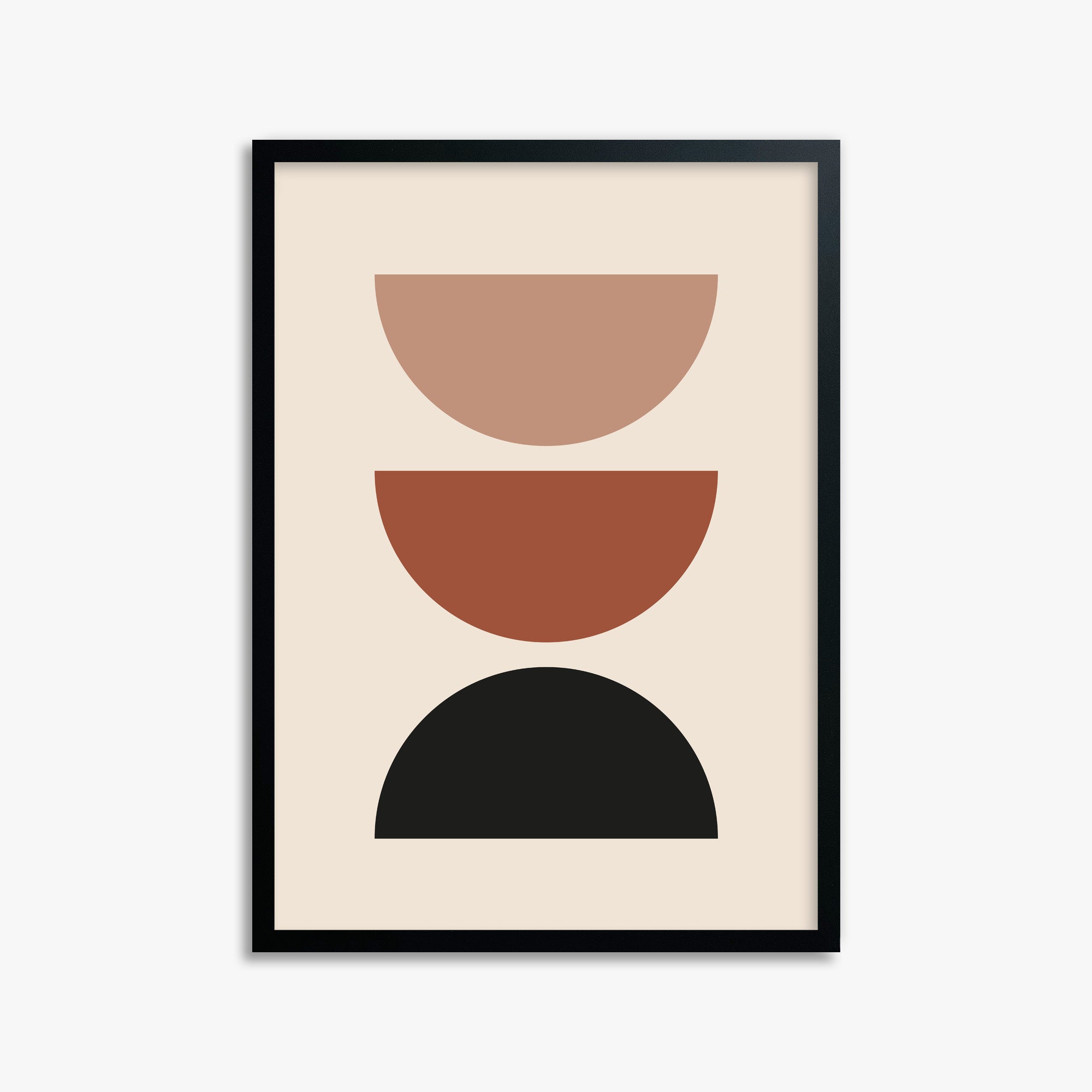 Earthy Balance, 50x70cm Framed Poster With Black Frame