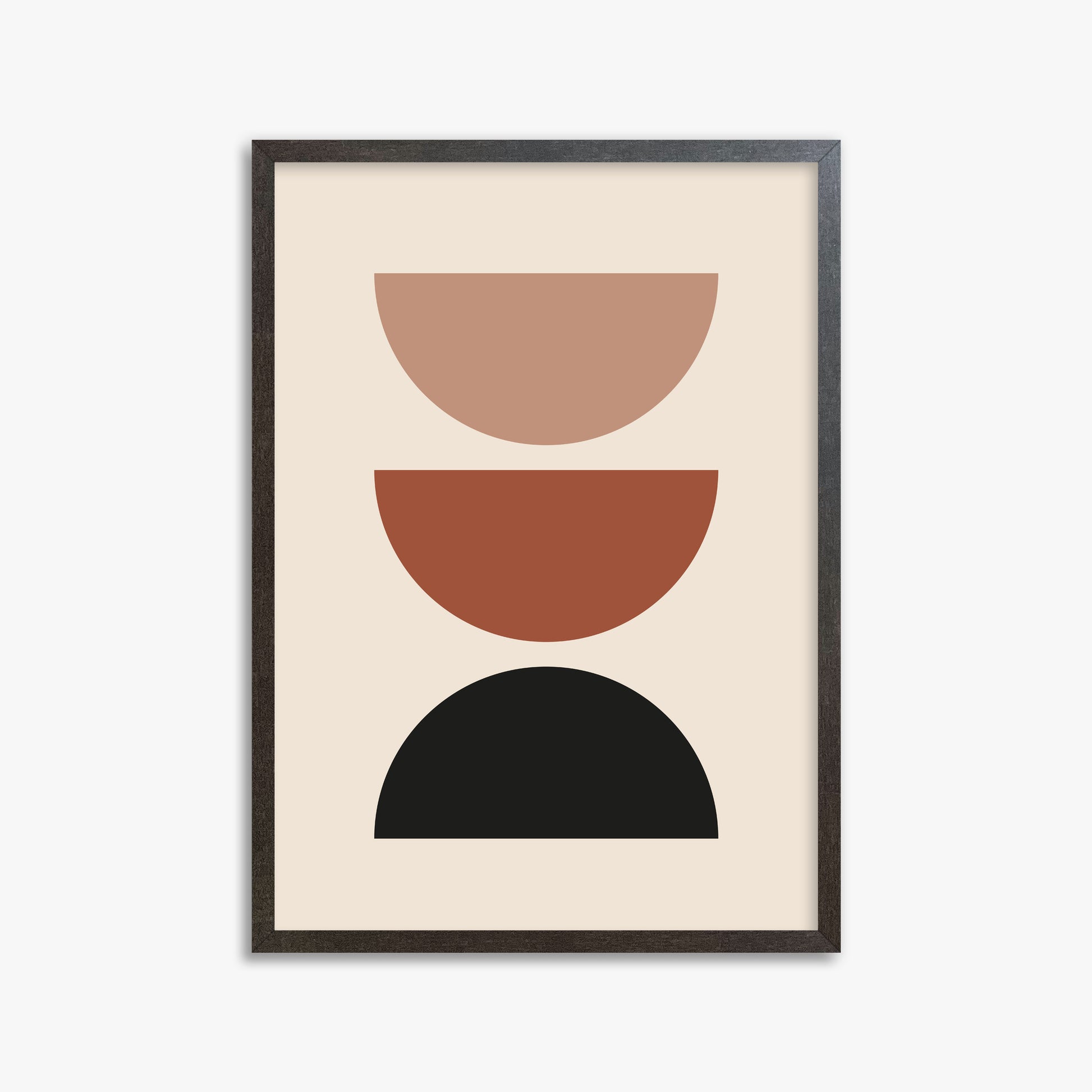 Earthy Balance, 50x70cm Framed Art Reproduction With Espresso Frame