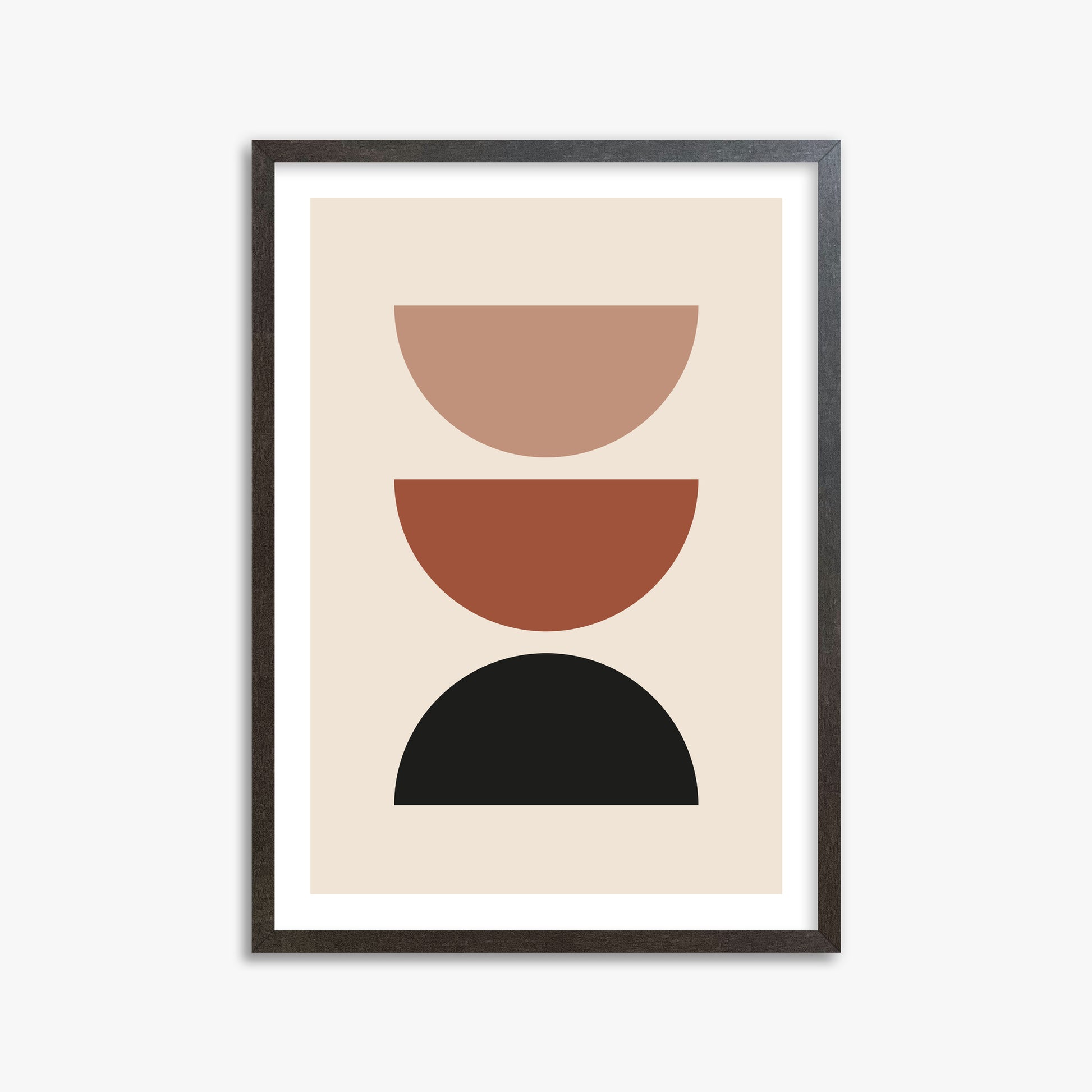Earthy Balance, 50x70cm Framed Art Reproduction With Espresso Frame