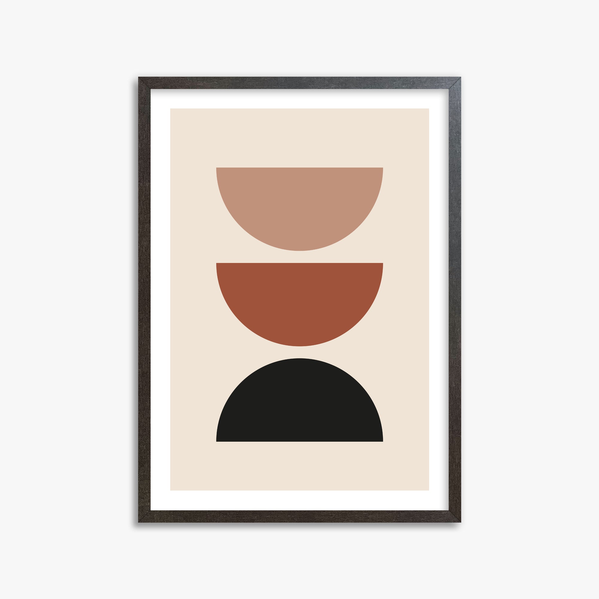 Earthy Balance, 50x70cm Framed Art Reproduction With Espresso Frame