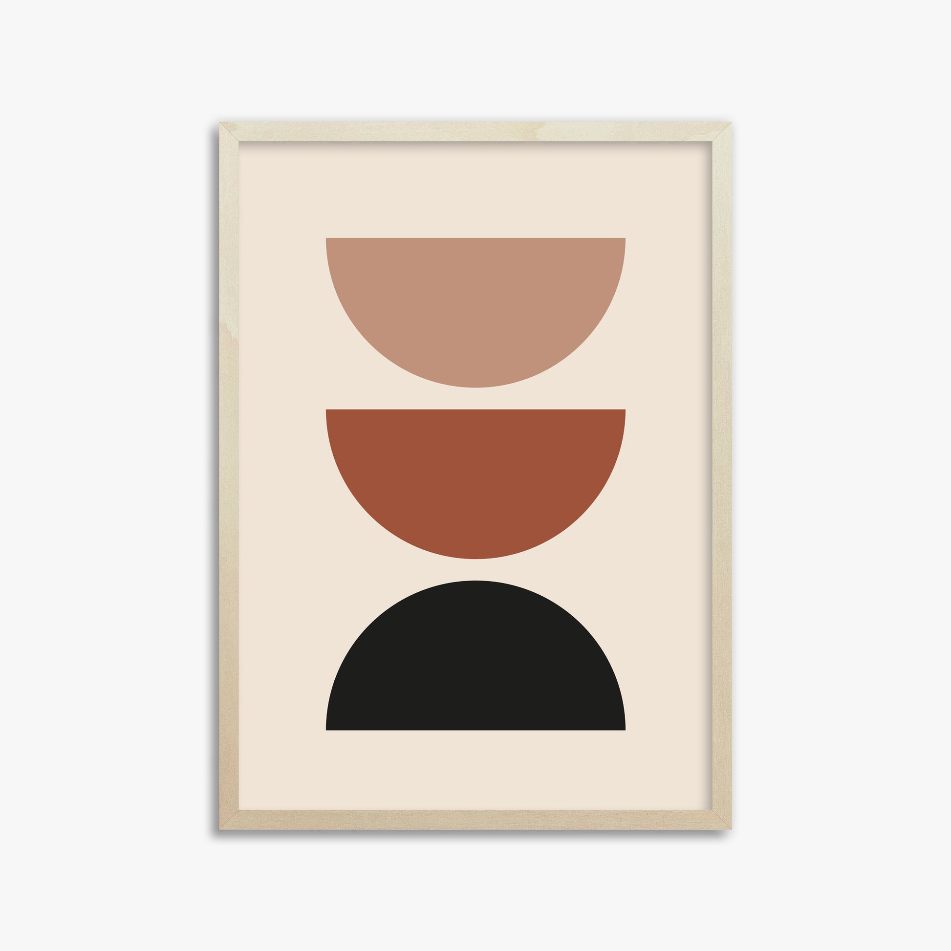 Earthy Balance, 50x70cm Framed Art Reproduction With Lime Wood Frame