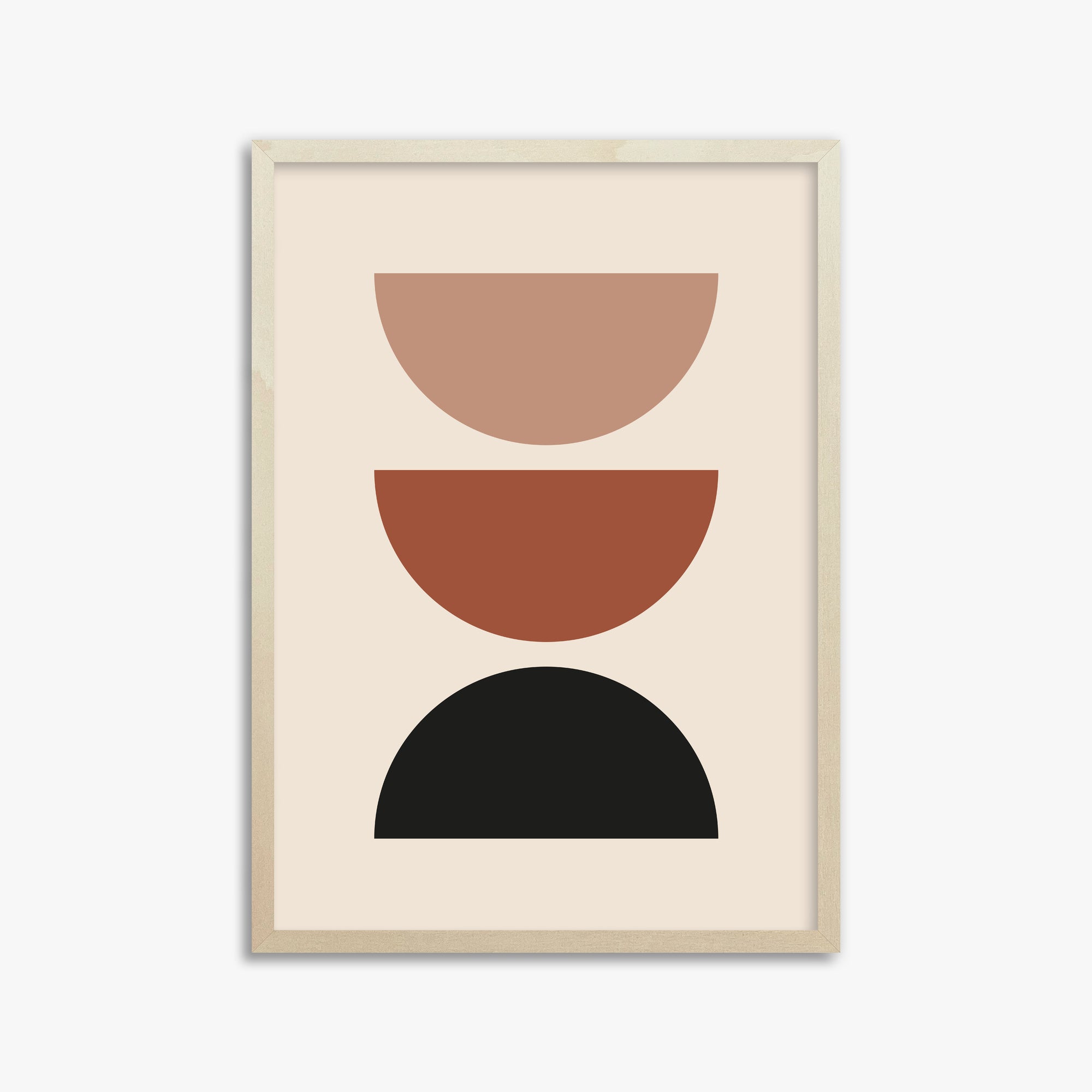 Earthy Balance, 50x70cm Framed Art Reproduction With Lime Wood Frame