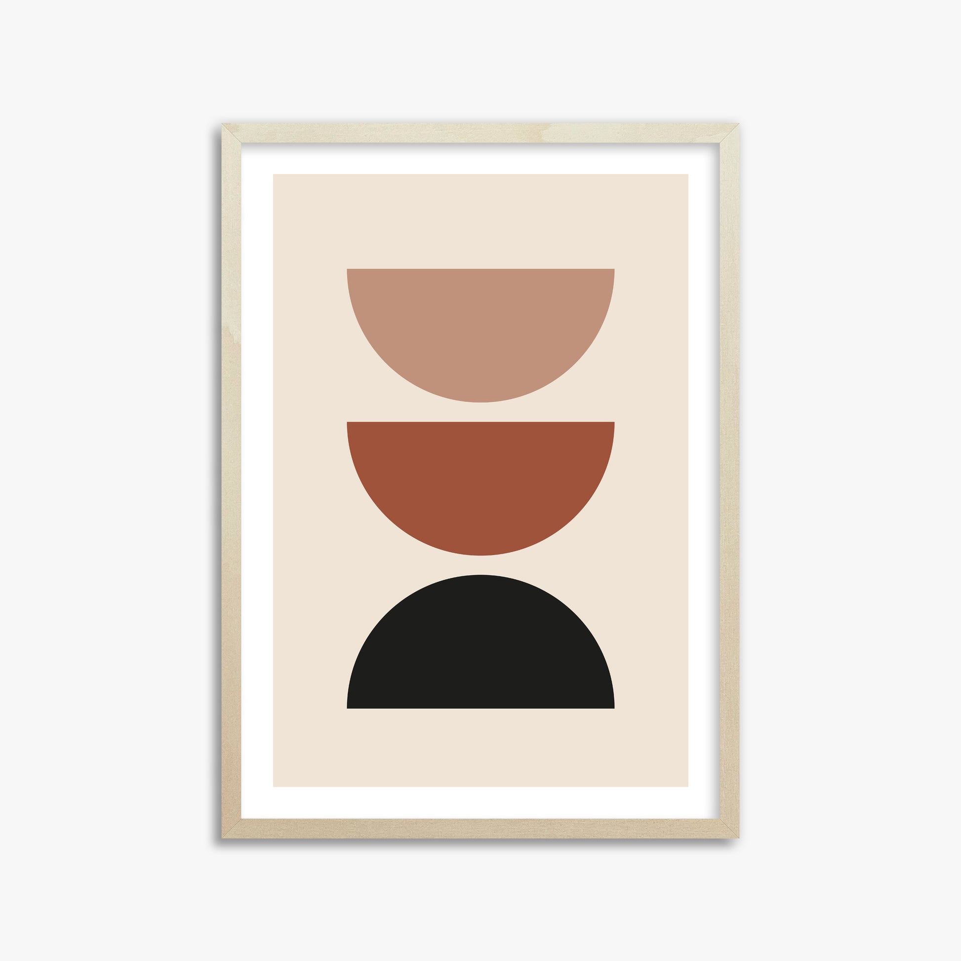 Earthy Balance, 50x70cm Framed Art Reproduction With Lime Wood Frame