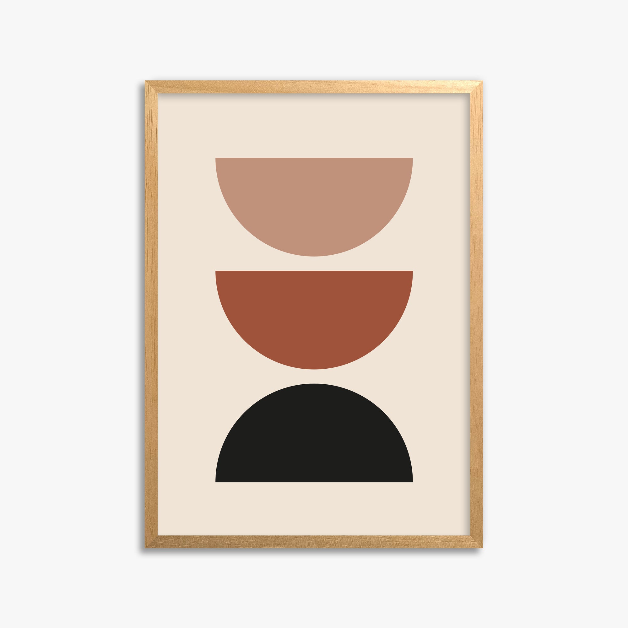 Earthy Balance, 50x70cm Framed Poster With Oak Frame