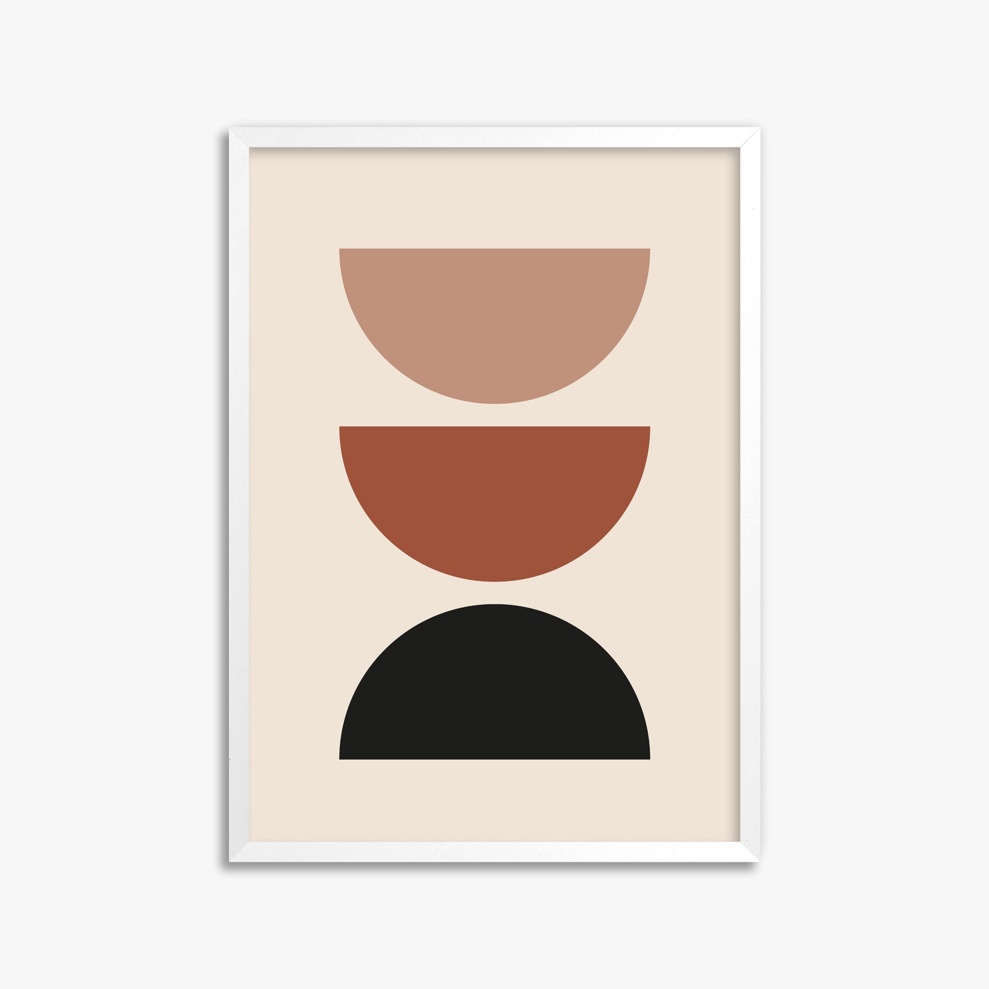 Earthy Balance, 50x70cm Framed Poster With White Frame