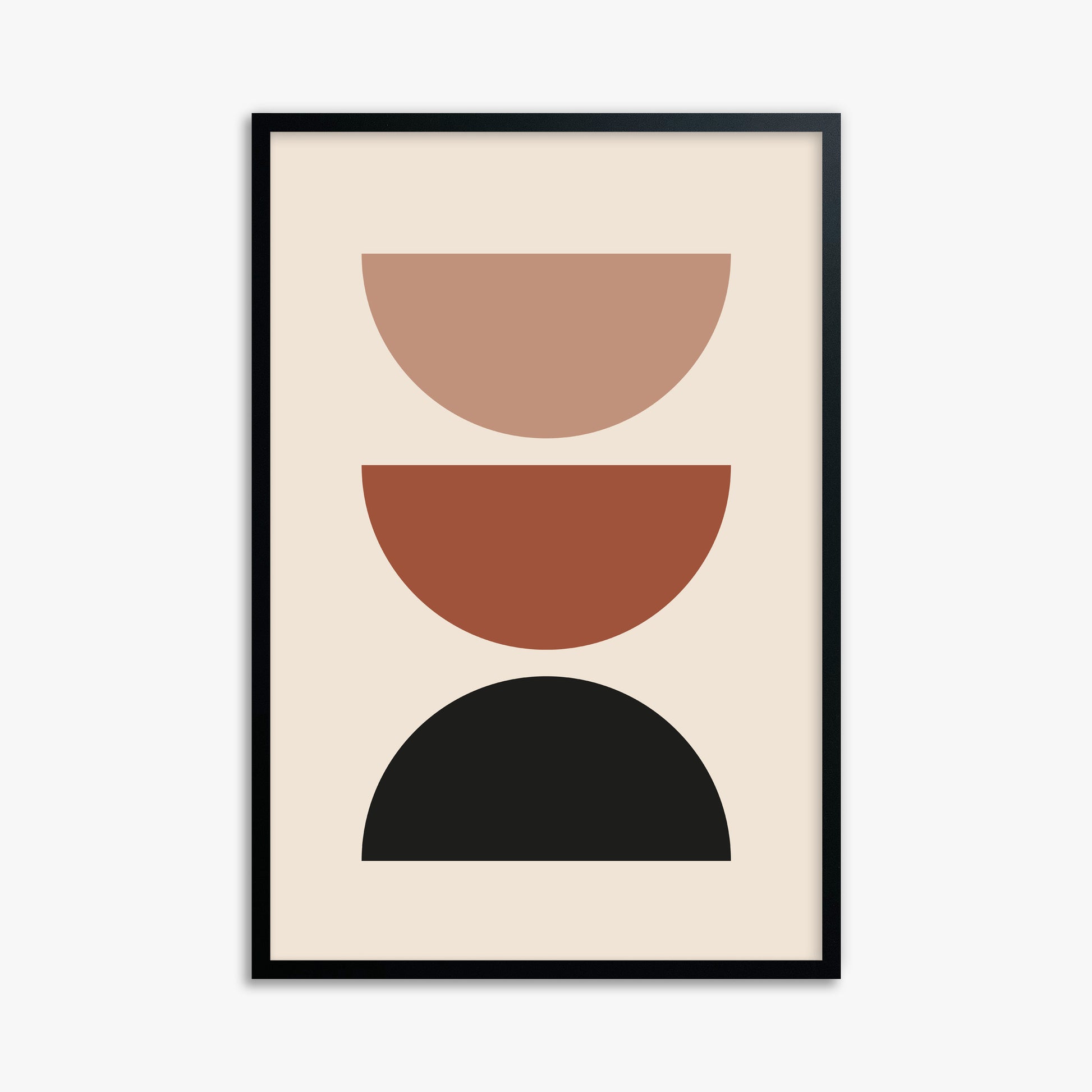 Earthy Balance, 61x91cm Framed Poster With Black Frame