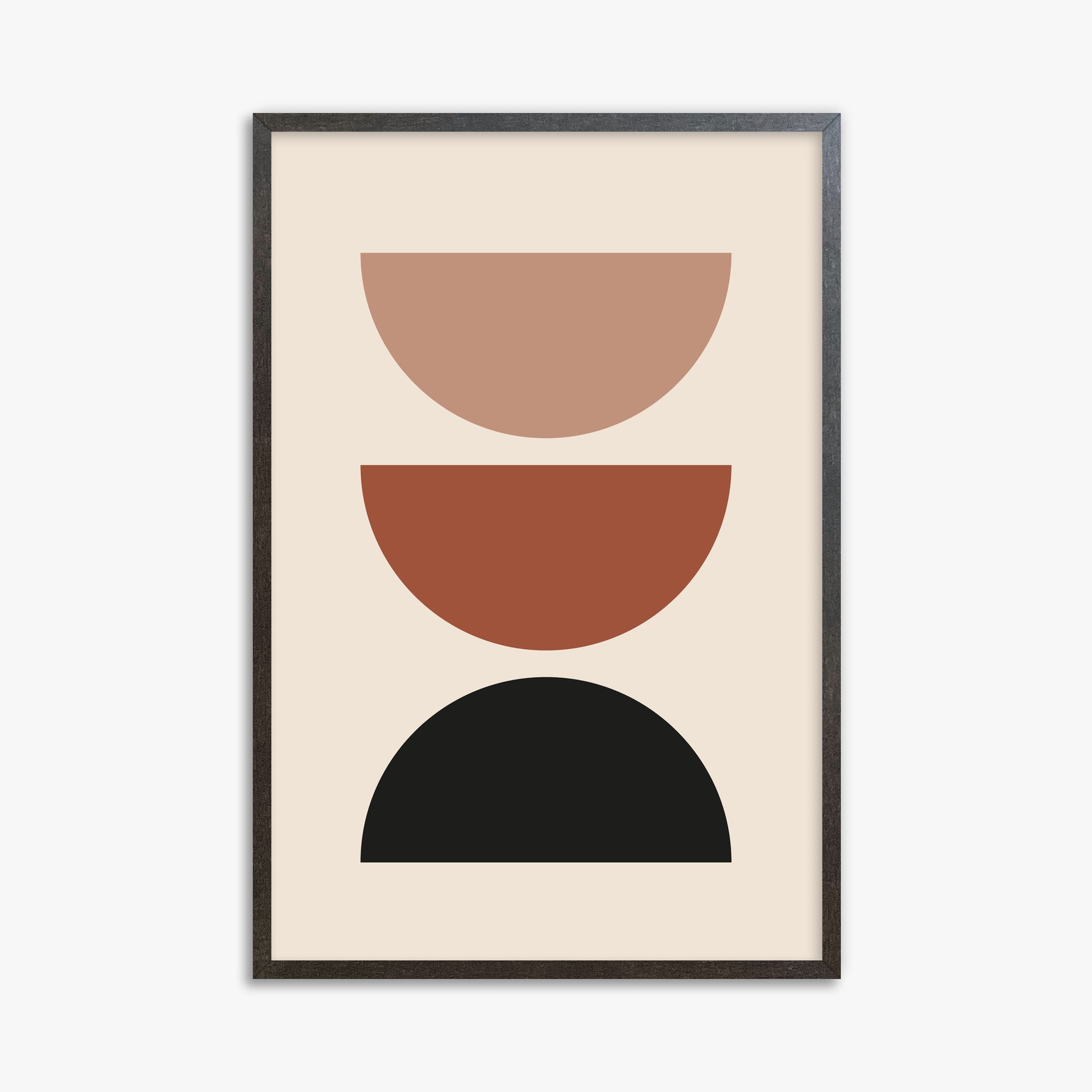 Earthy Balance, 61x91cm Framed Art Reproduction With Espresso Frame