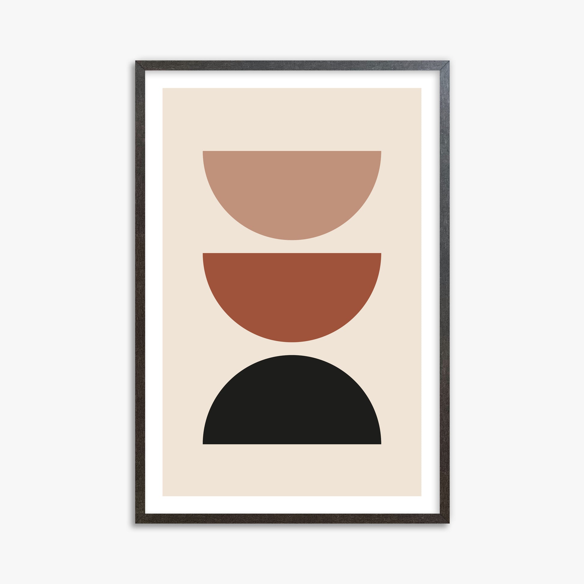 Earthy Balance, 61x91cm Framed Art Reproduction With Espresso Frame