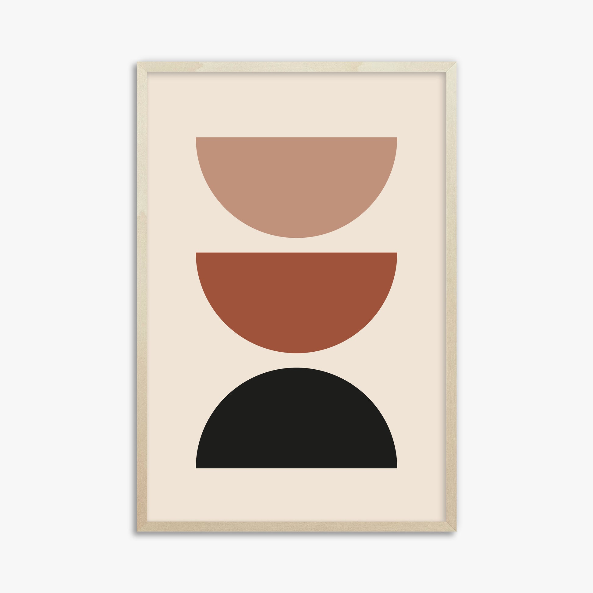 Earthy Balance, 61x91cm Framed Art Reproduction With Lime Wood Frame