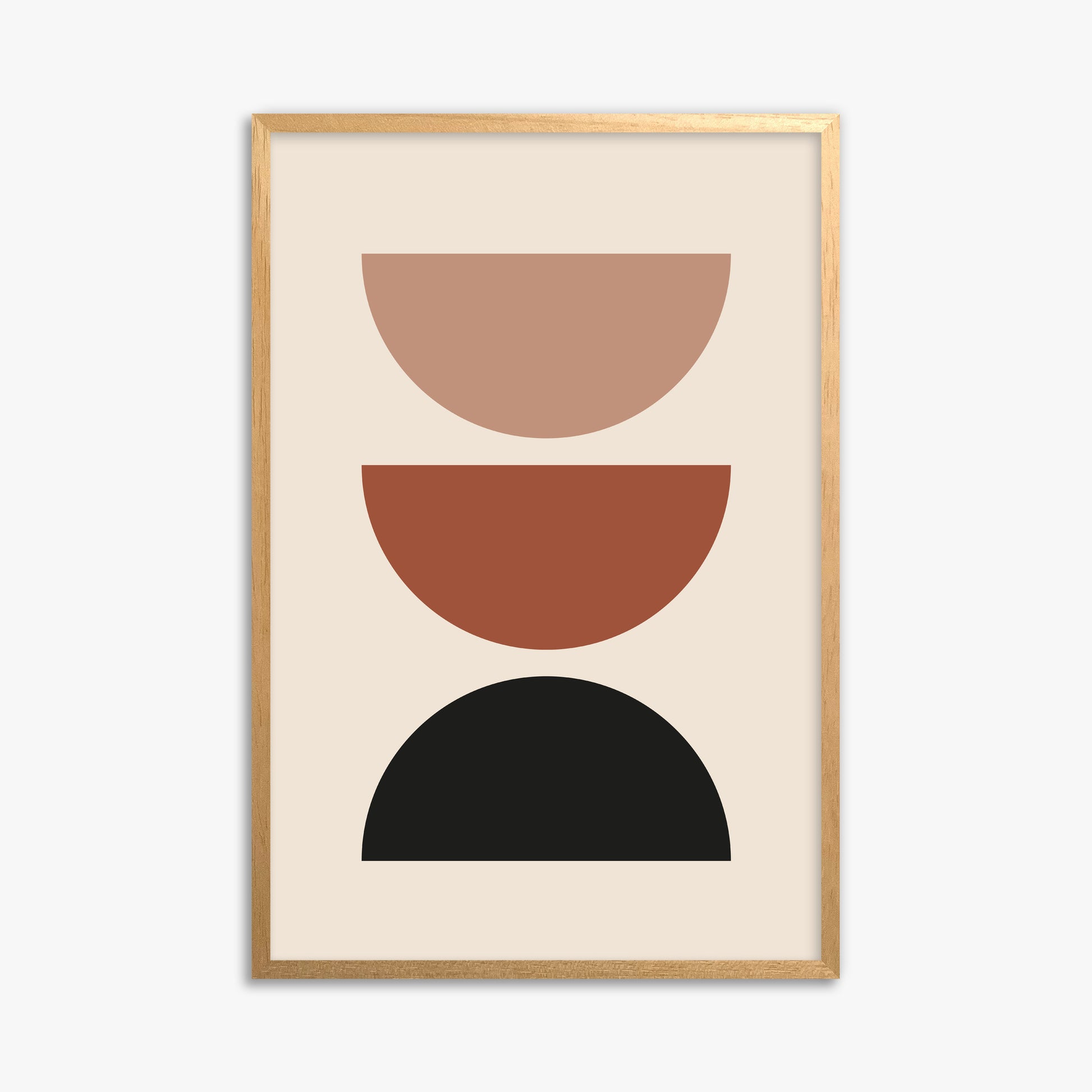 Earthy Balance, 61x91cm Framed Poster With Oak Frame