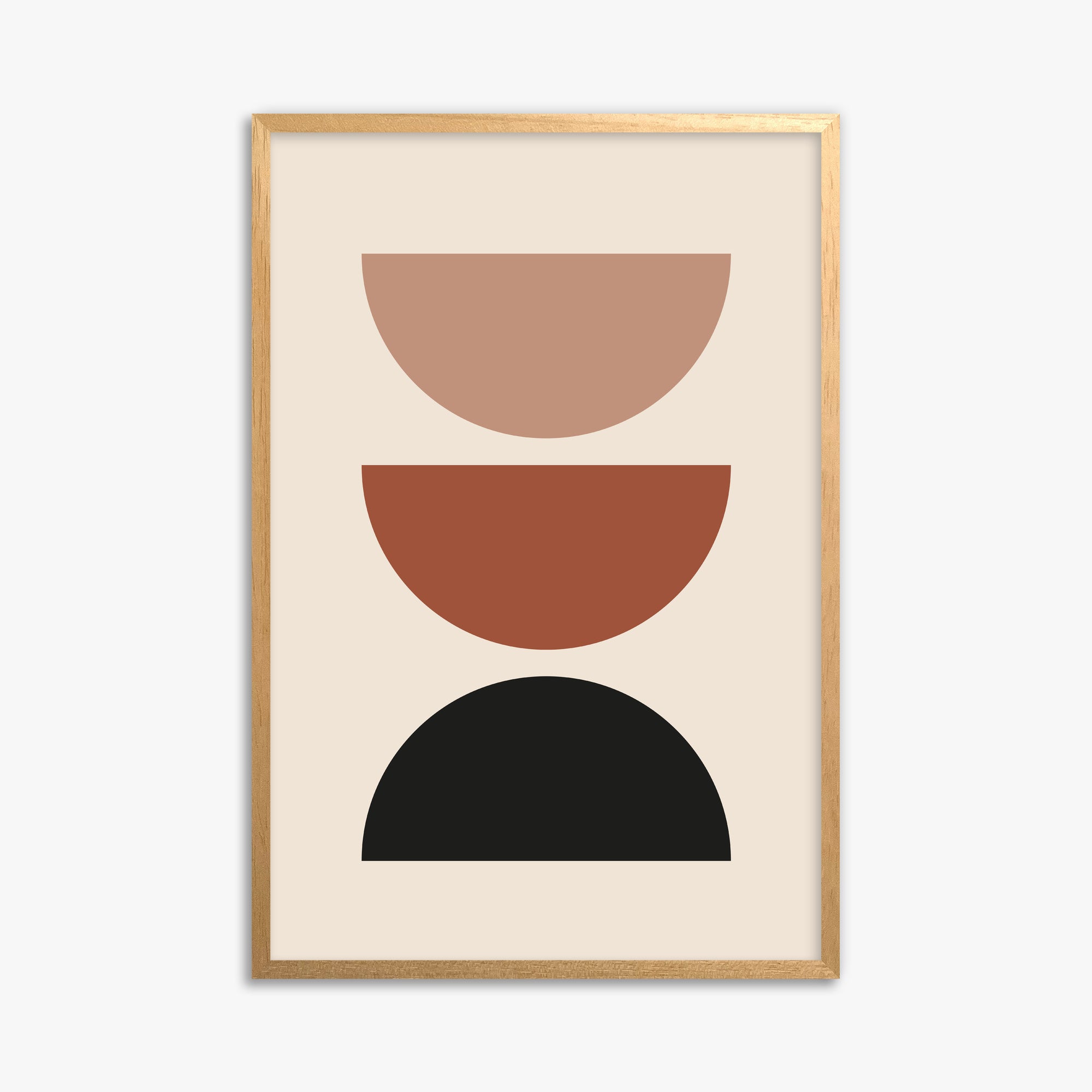 Earthy Balance, 61x91cm Framed Poster With Oak Frame