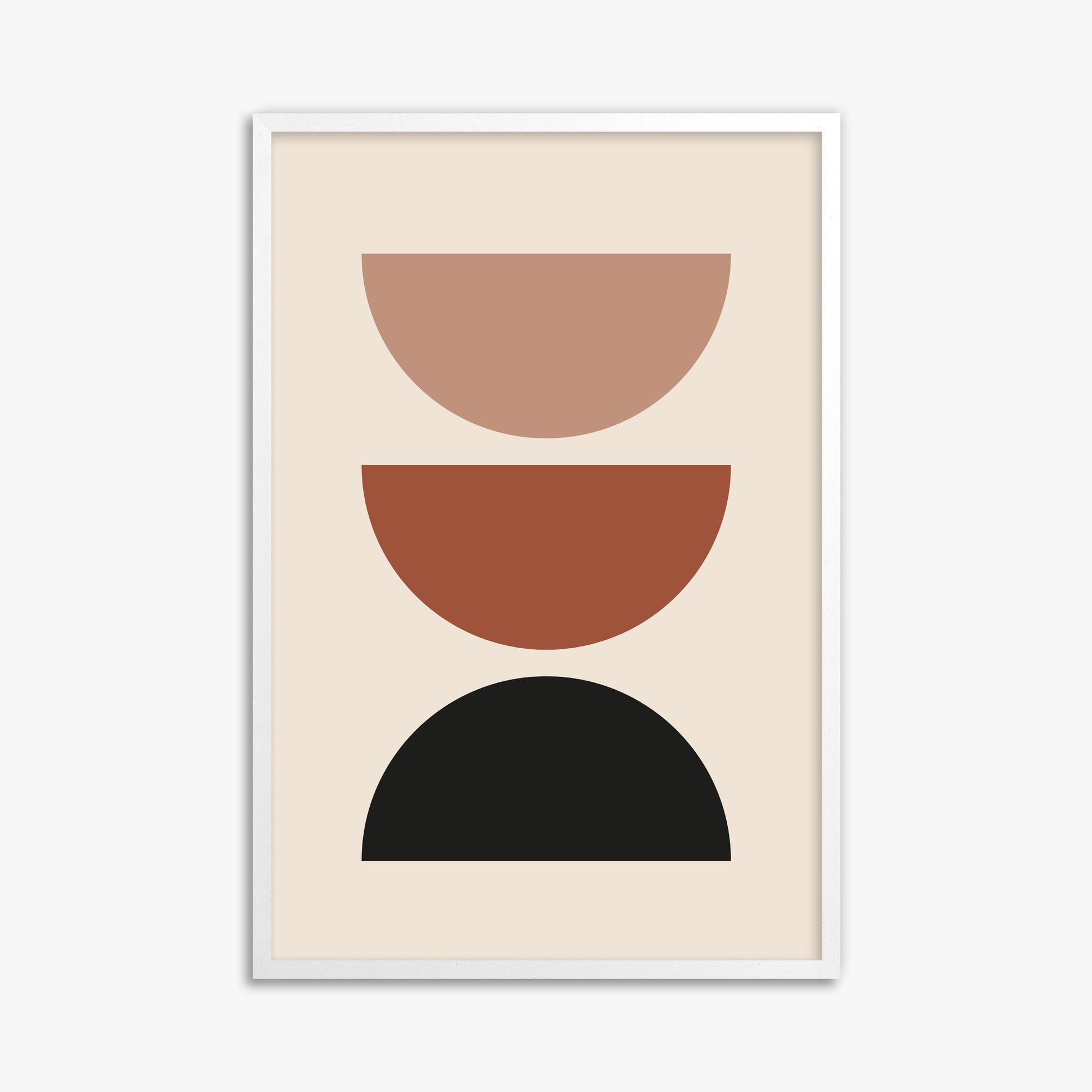 Earthy Balance, 61x91cm Framed Poster With White Frame