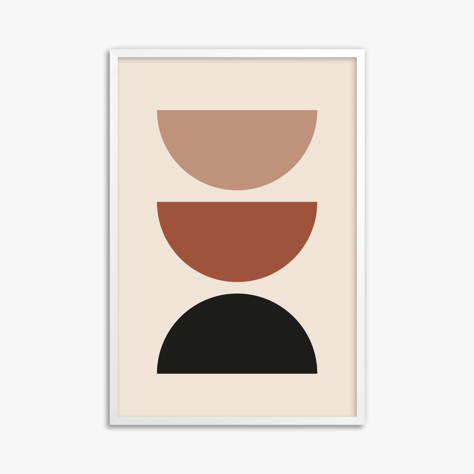 Earthy Balance, 61x91cm Framed Poster With White Frame