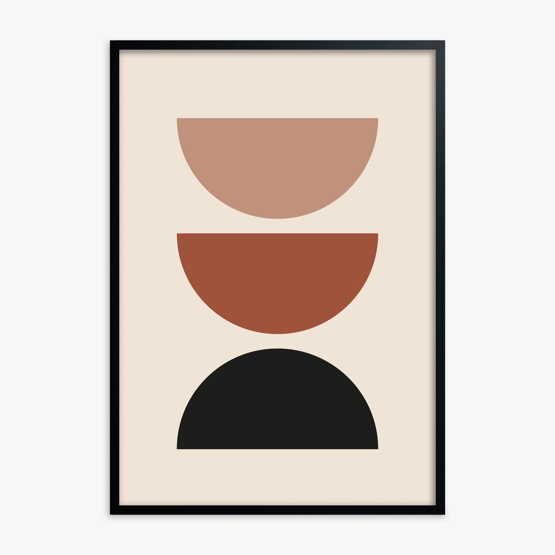 Earthy Balance, Black Framed Poster With Black Frame