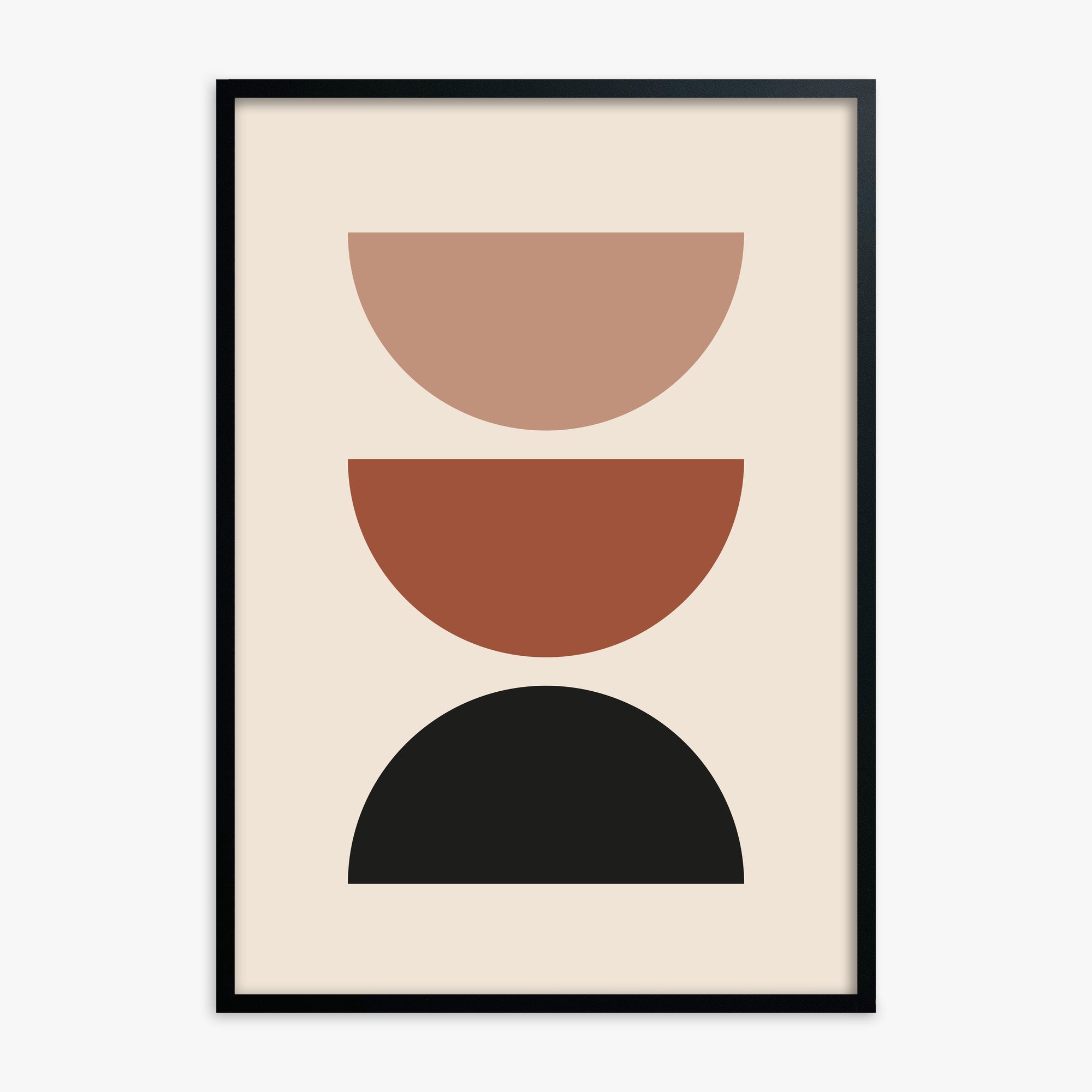 Earthy Balance, Black Framed Poster With Black Frame