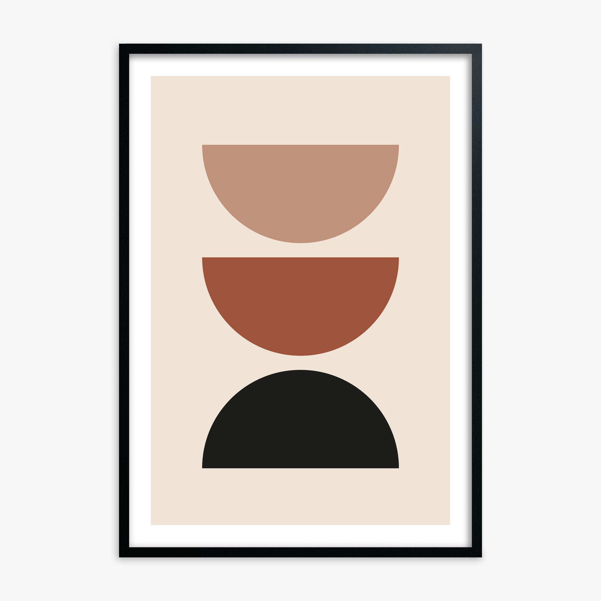 Earthy Balance, Black Framed Poster With Black Frame