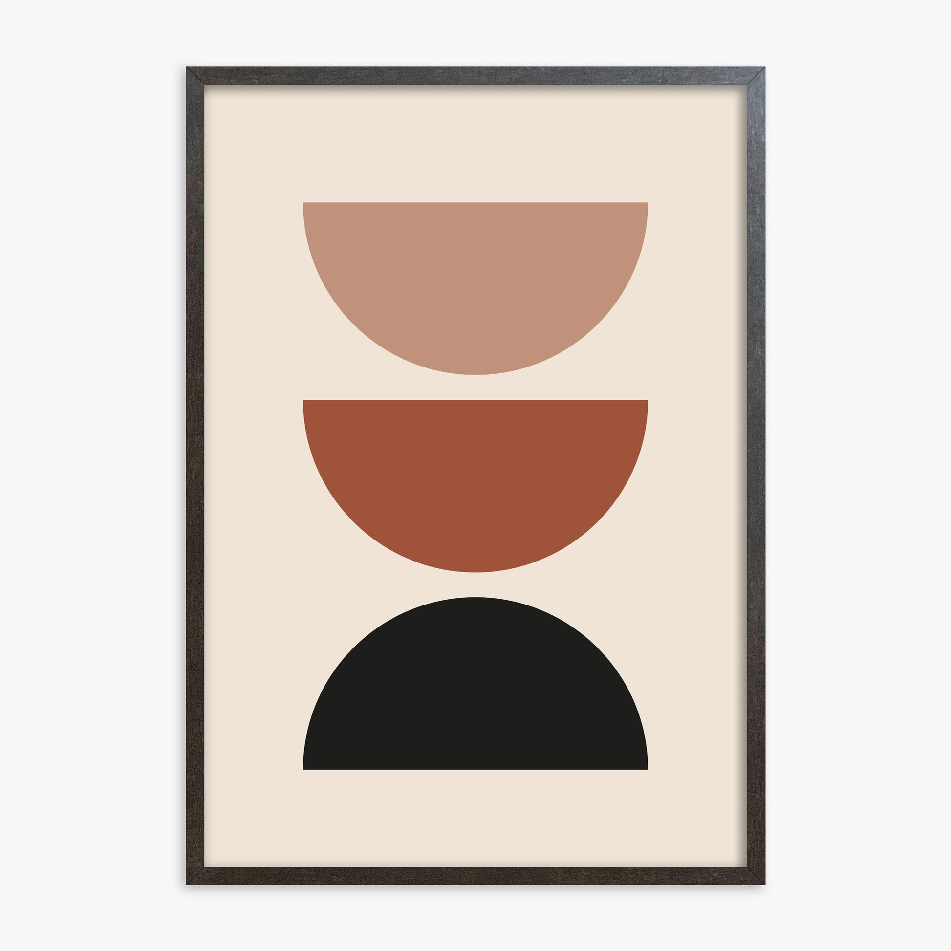 Earthy Balance, 70x100cm Framed Art Reproduction With Espresso Frame