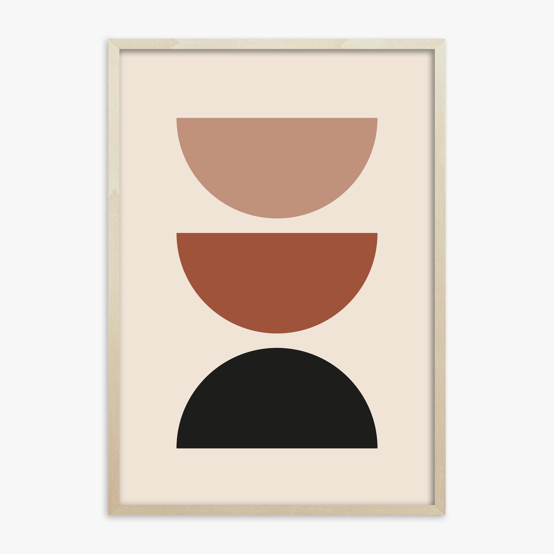 Earthy Balance, 70x100cm Framed Art Reproduction With Lime Wood Frame