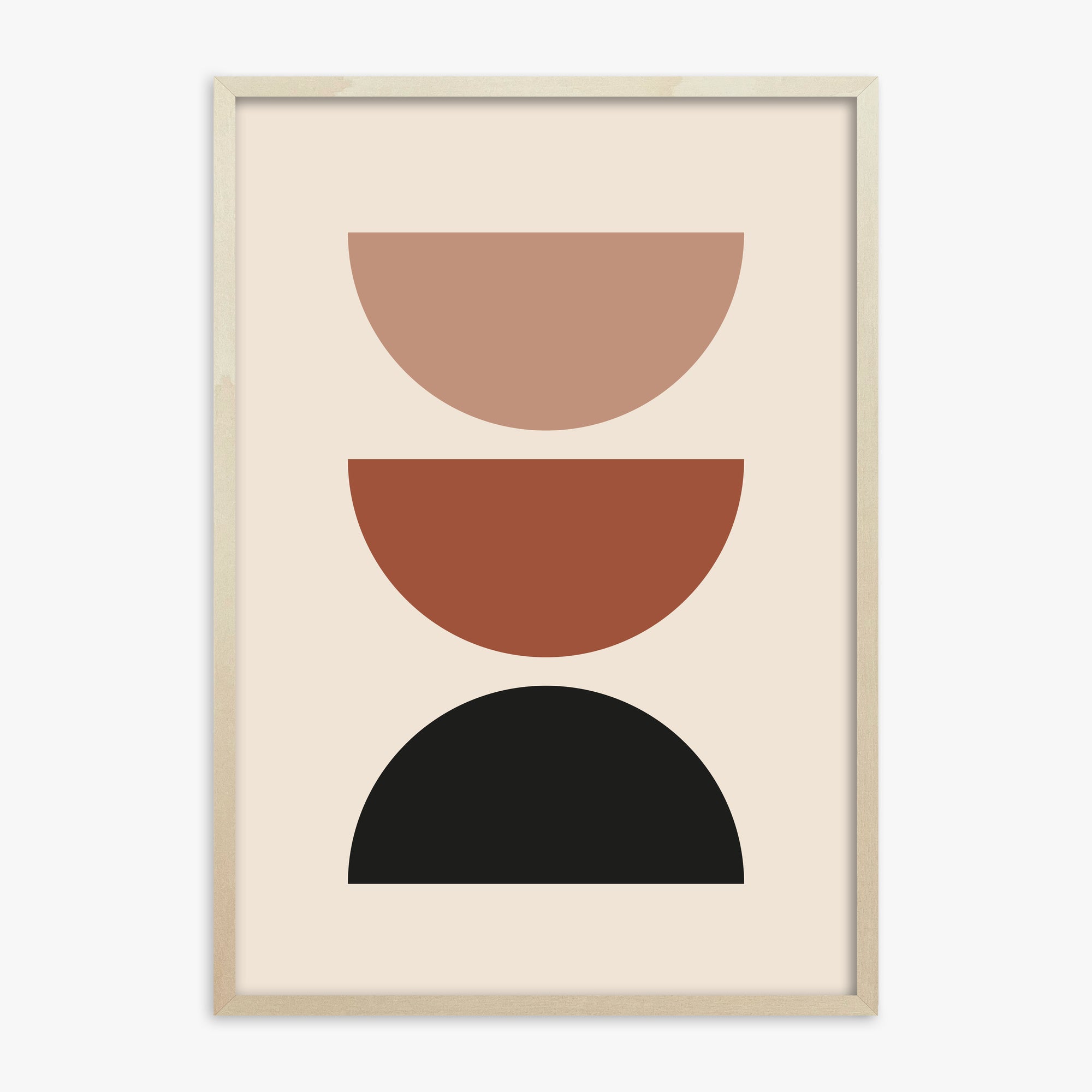 Earthy Balance, 70x100cm Framed Art Reproduction With Lime Wood Frame