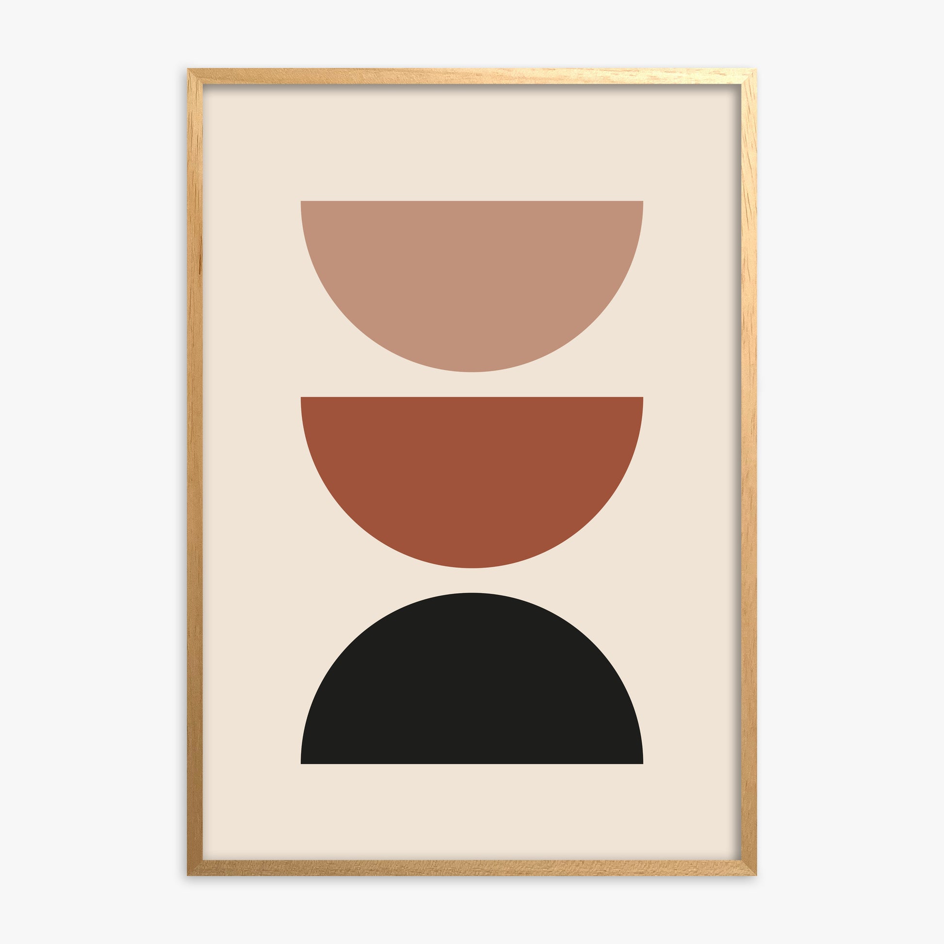 Earthy Balance, Oak Framed Poster With Oak Frame
