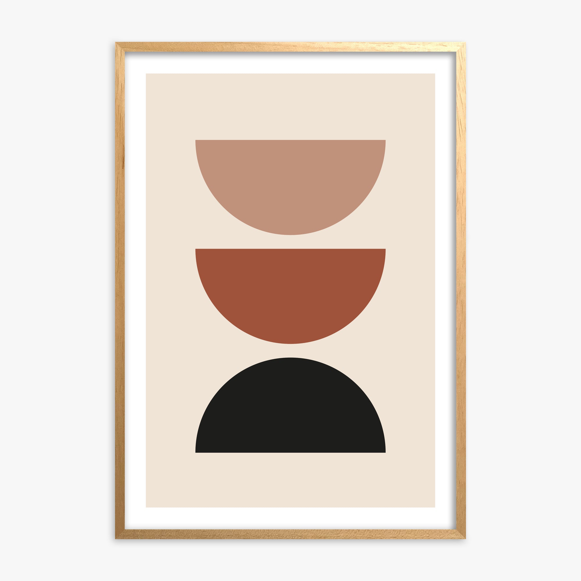 Earthy Balance, Oak Framed Poster With Oak Frame