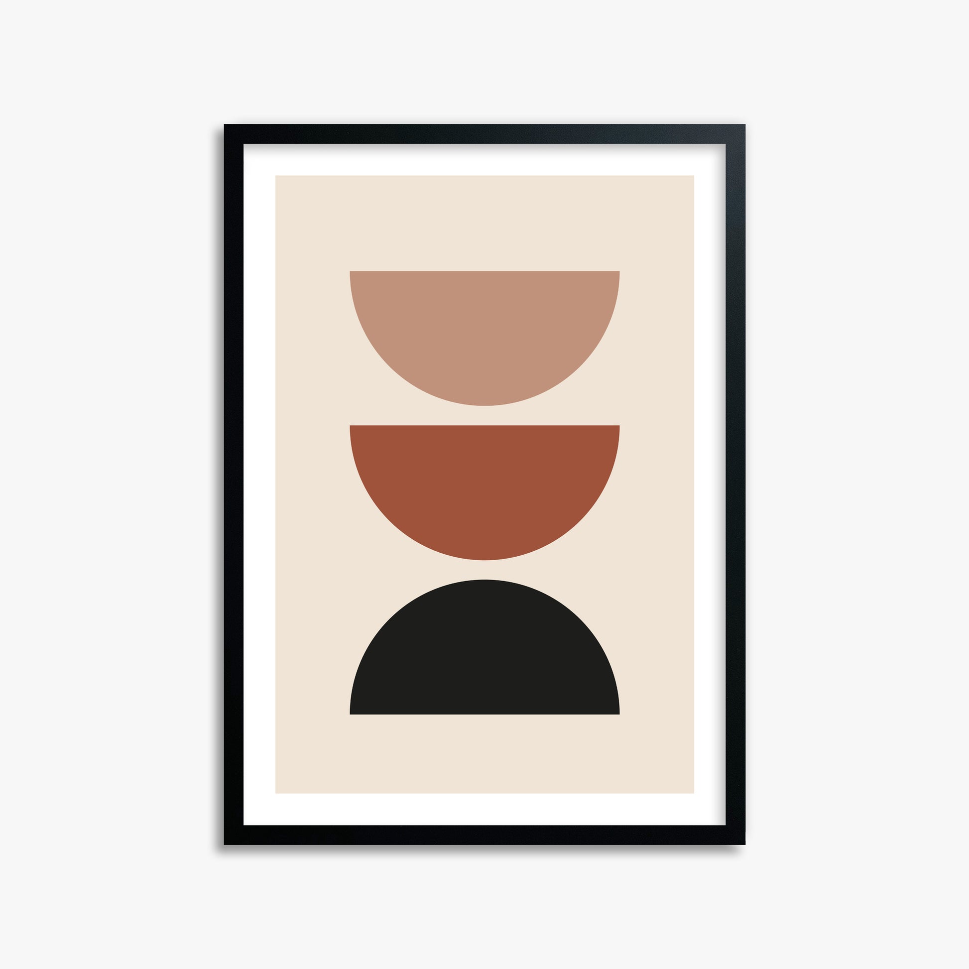 Earthy Balance, 50x70cm Black Framed Art Reproduction