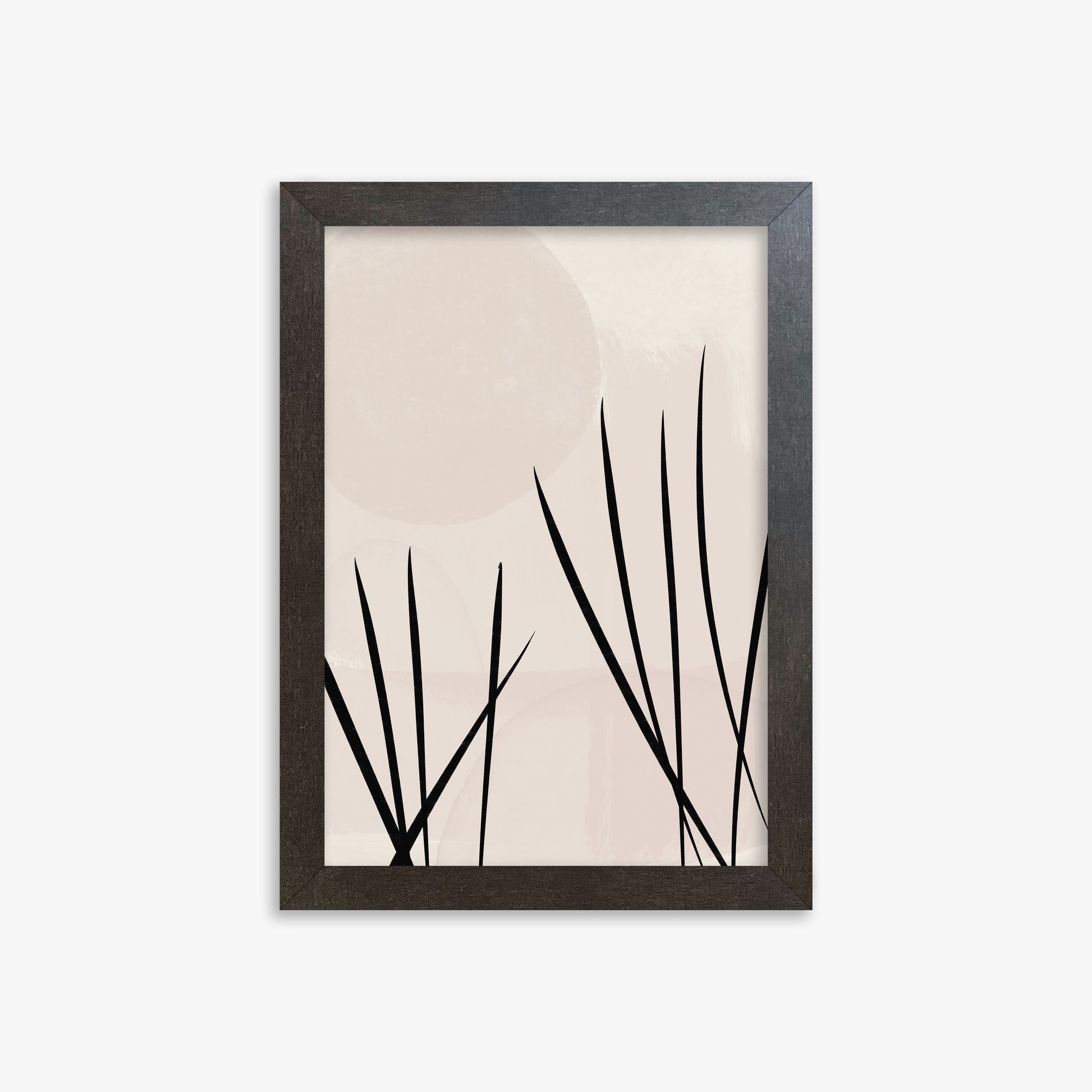 Zen Garden Whispers, 21x30cm Framed Art Reproduction With Espresso Frame