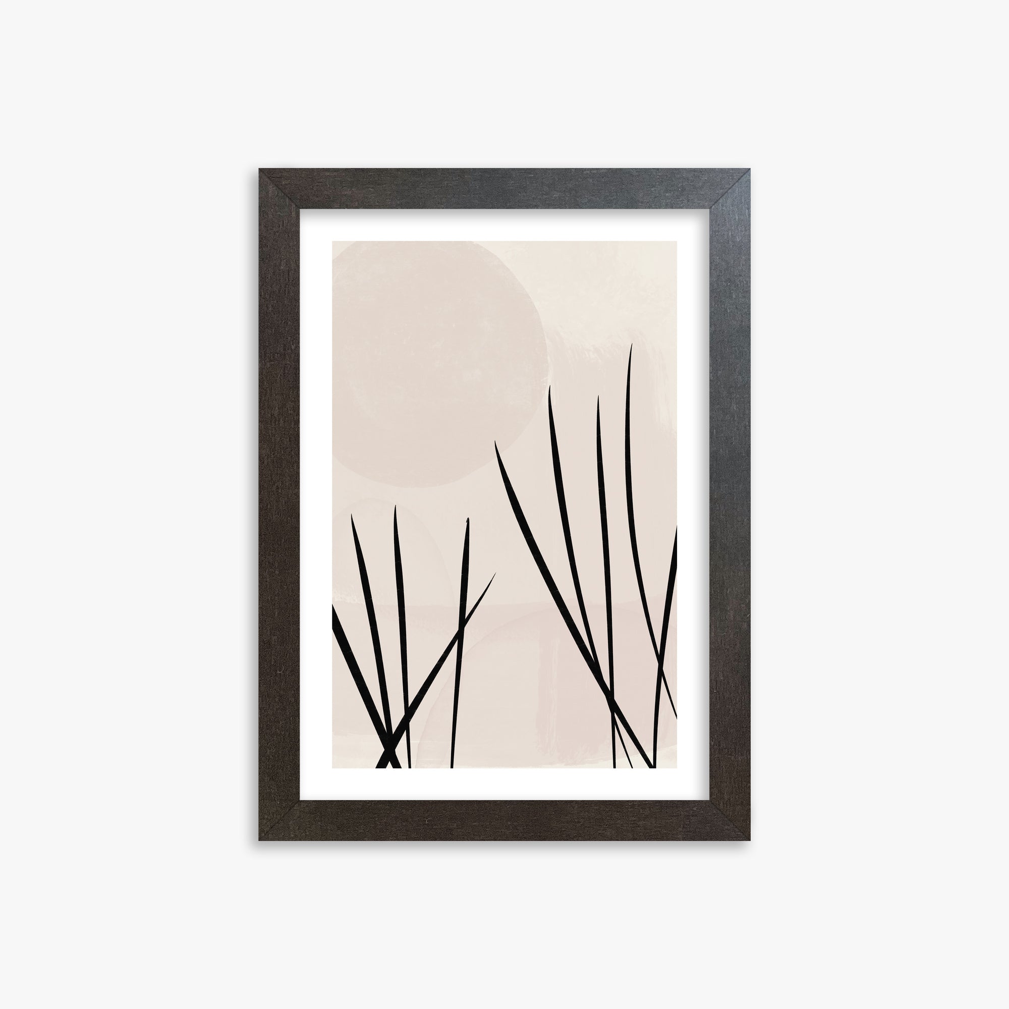 Zen Garden Whispers, 21x30cm Framed Art Reproduction With Espresso Frame