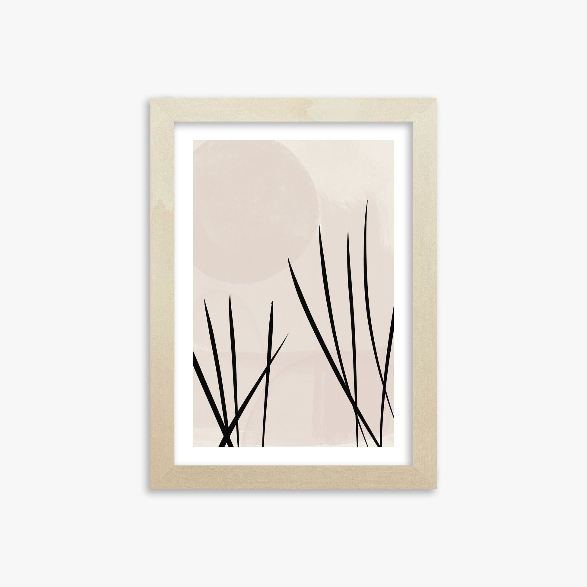 Zen Garden Whispers, 21x30cm Framed Art Reproduction With Lime Wood Frame