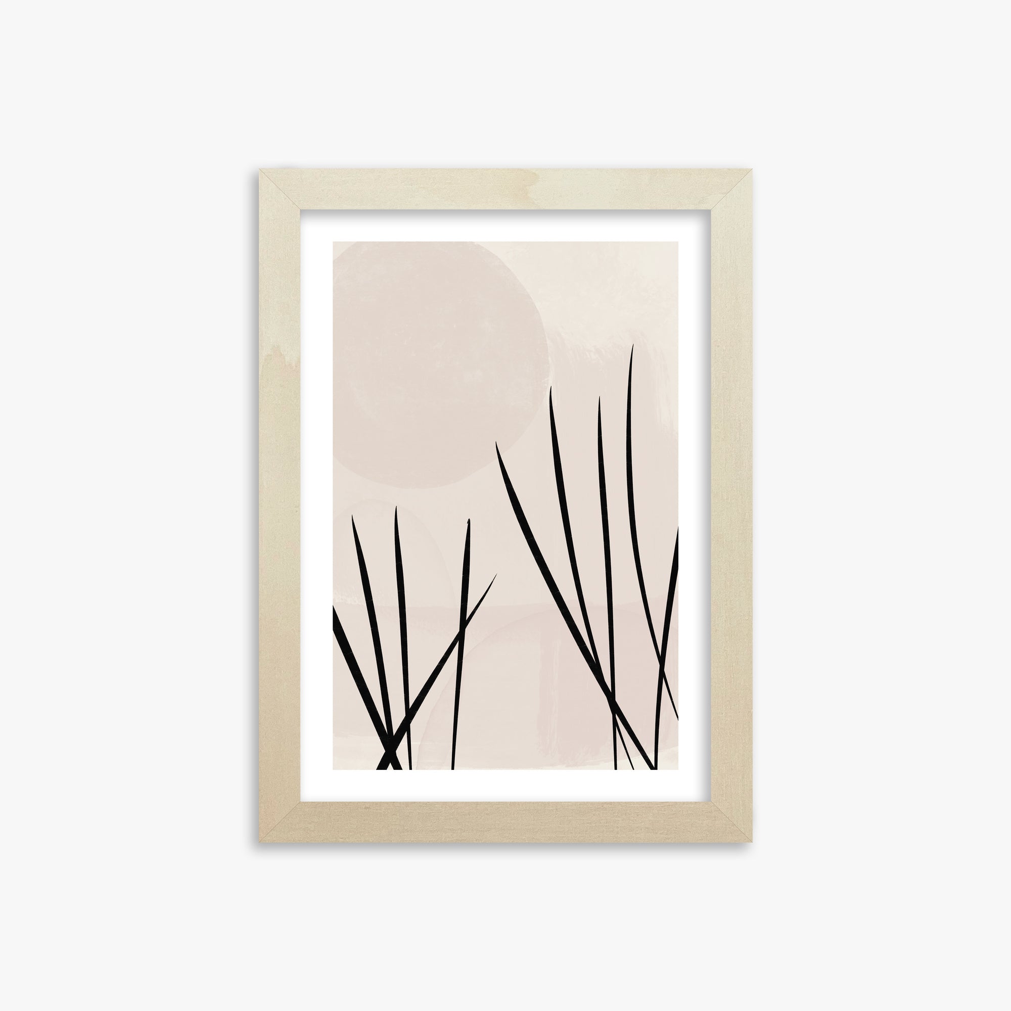 Zen Garden Whispers, 21x30cm Framed Art Reproduction With Lime Wood Frame