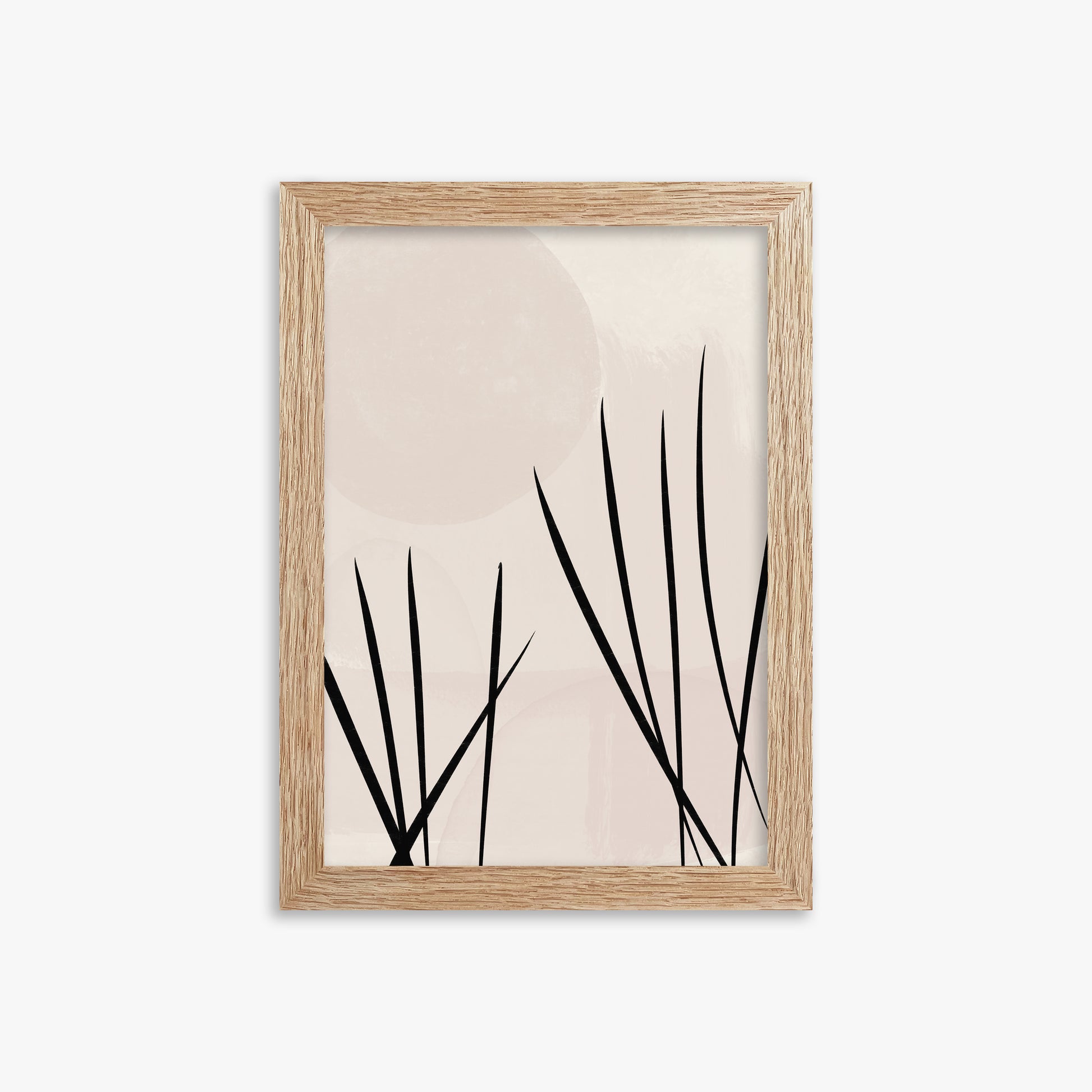 Zen Garden Whispers, 21x30cm Framed Art Reproduction With Raw Oak Frame