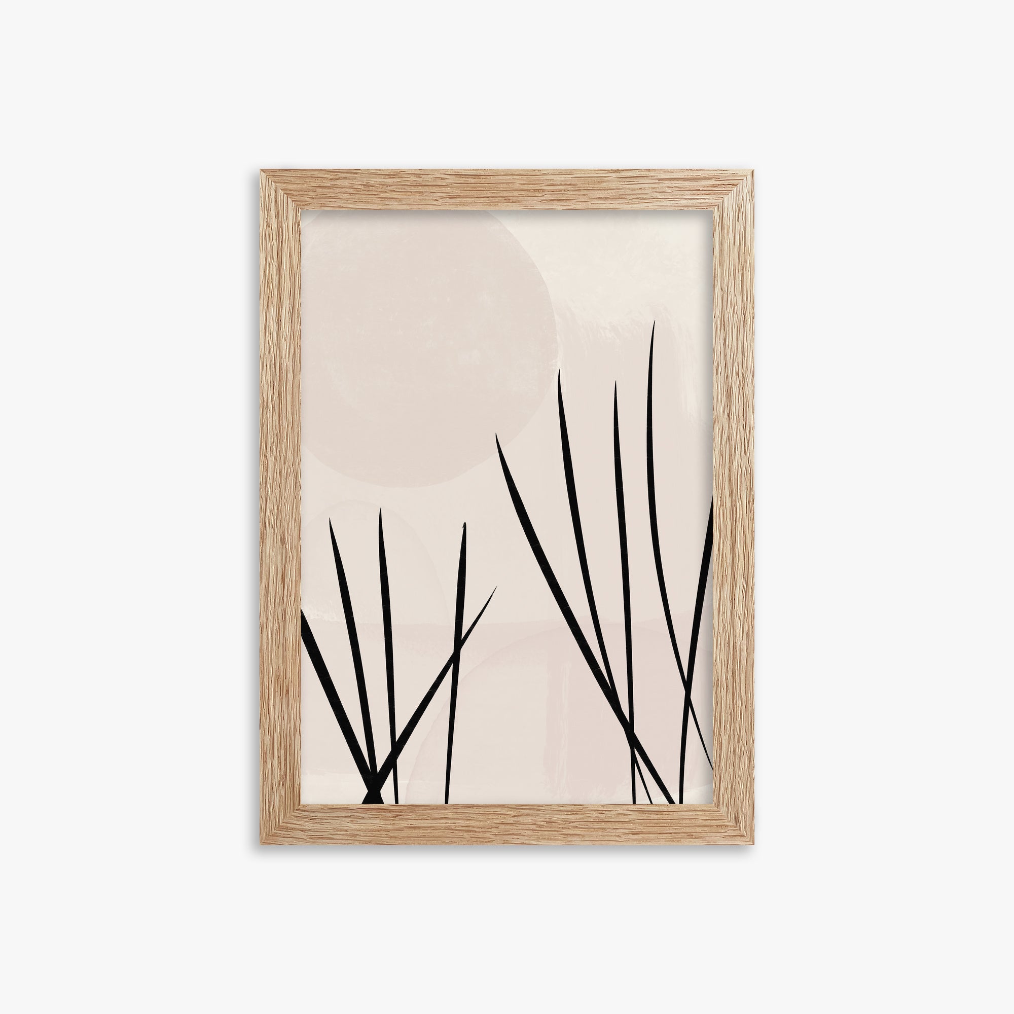 Zen Garden Whispers, 21x30cm Framed Art Reproduction With Raw Oak Frame