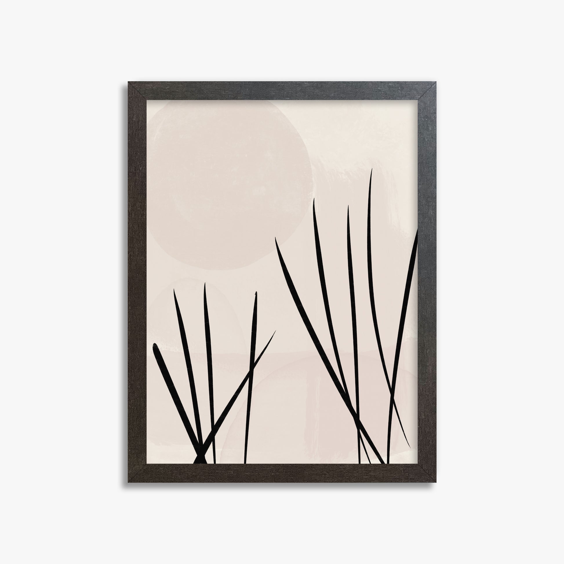 Zen Garden Whispers, 30x40cm Framed Art Reproduction With Espresso Frame