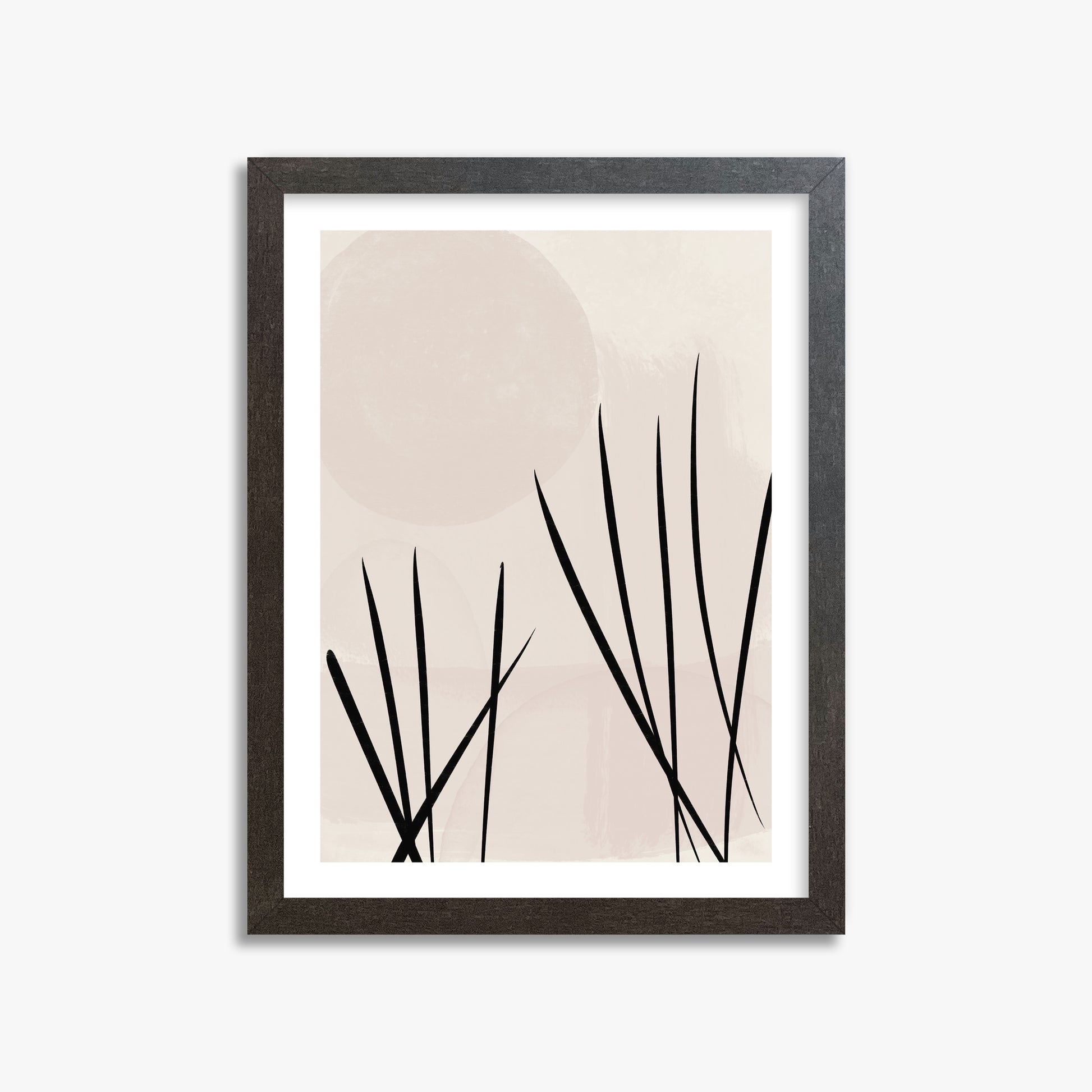 Zen Garden Whispers, 30x40cm Framed Art Reproduction With Espresso Frame
