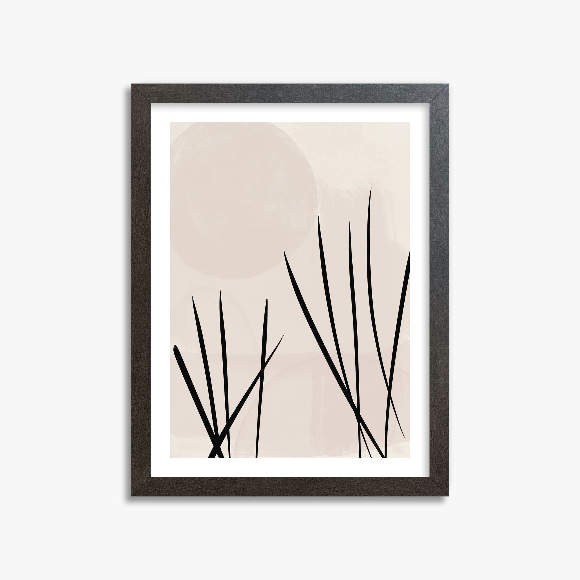 Zen Garden Whispers, 30x40cm Framed Art Reproduction With Espresso Frame