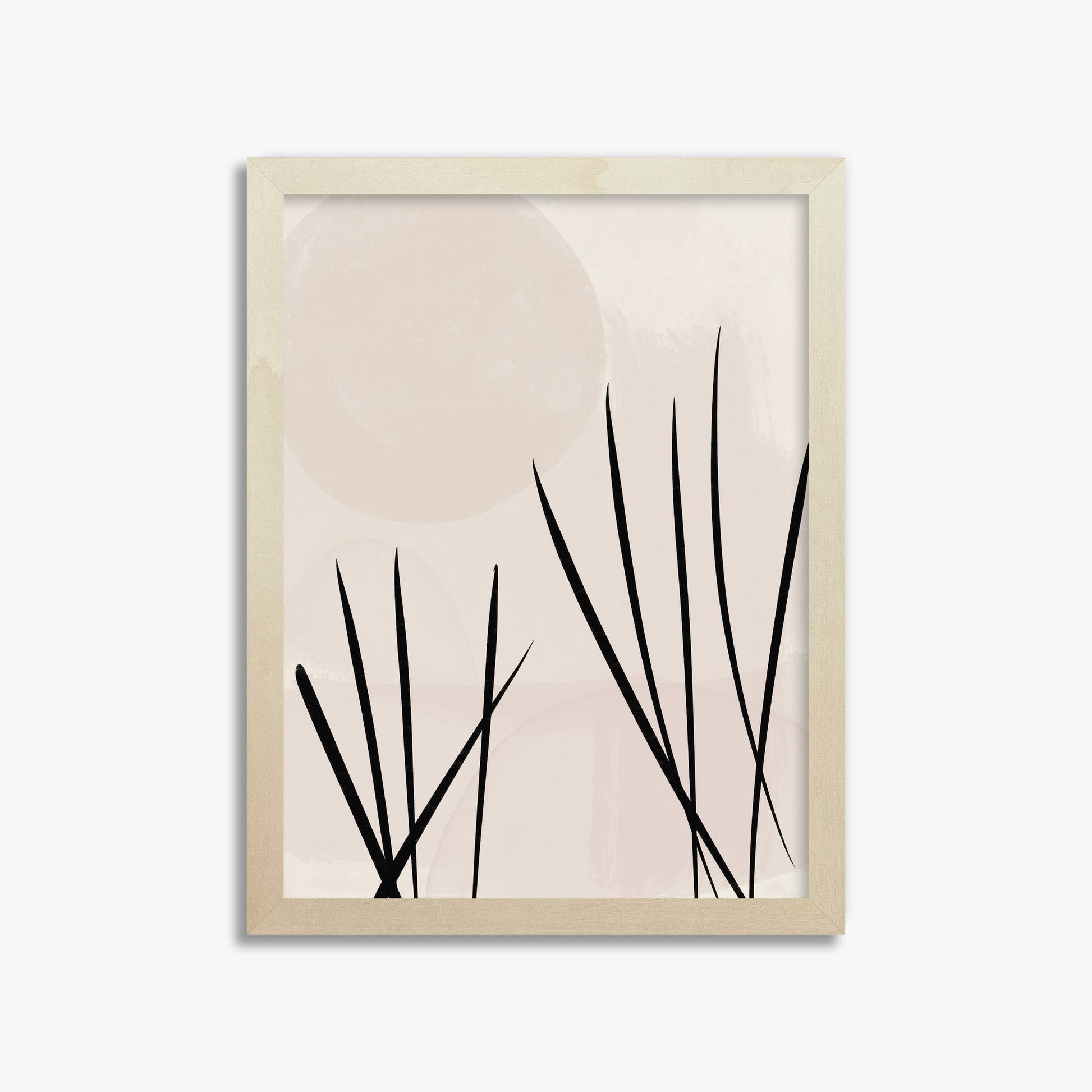 Zen Garden Whispers, 30x40cm Framed Art Reproduction With Lime Wood Frame