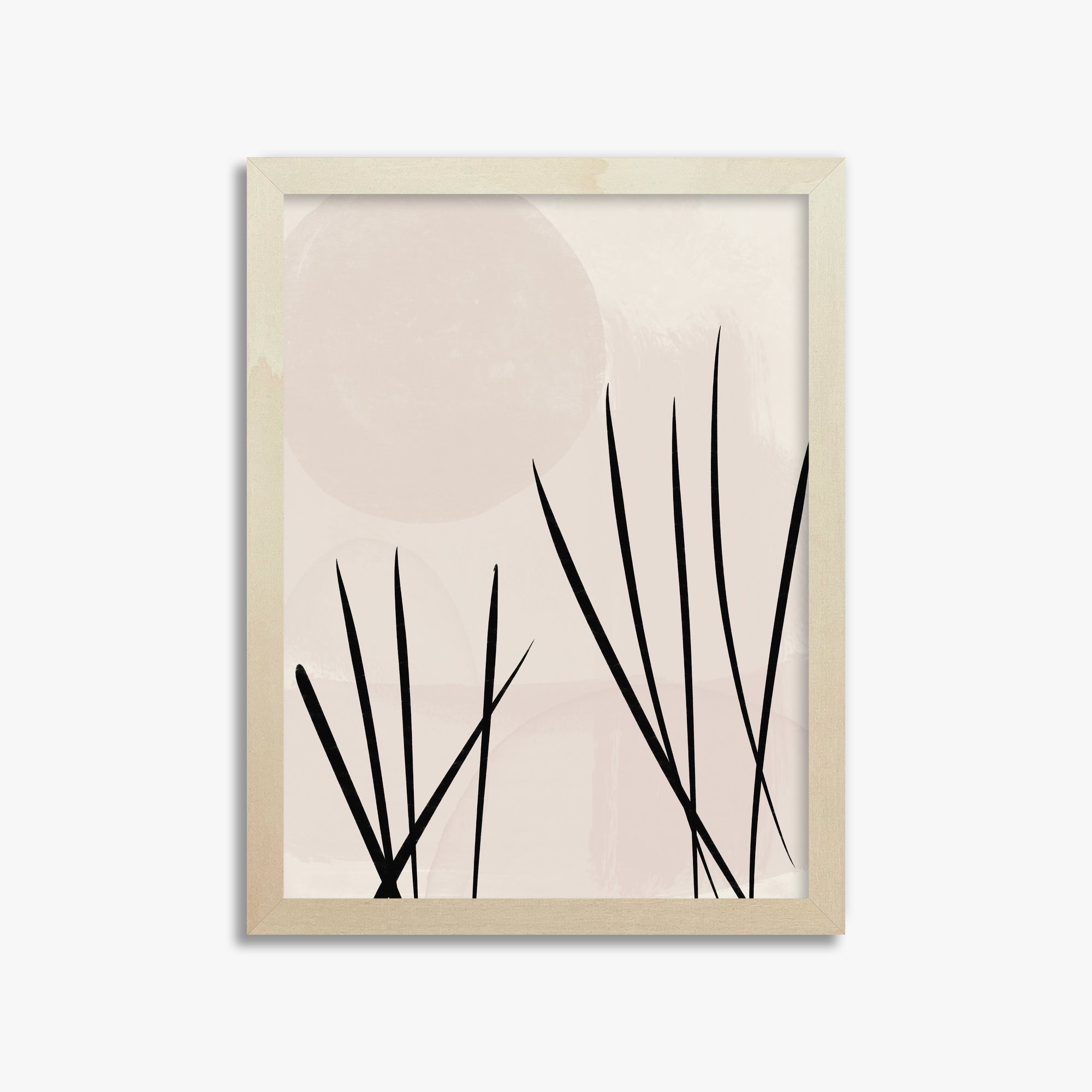 Zen Garden Whispers, 30x40cm Framed Art Reproduction With Lime Wood Frame