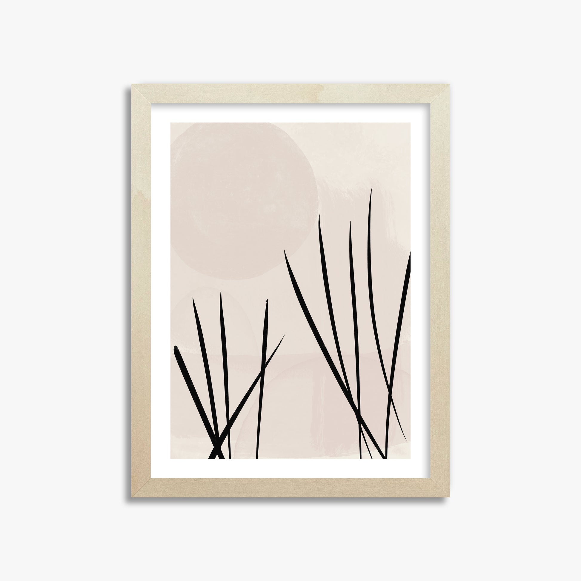 Zen Garden Whispers, 30x40cm Framed Art Reproduction With Lime Wood Frame