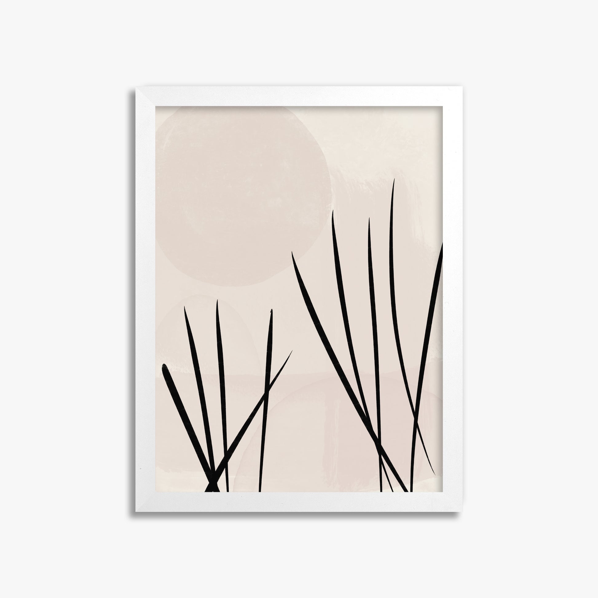 Zen Garden Whispers, 30x40cm Framed Poster With White Frame