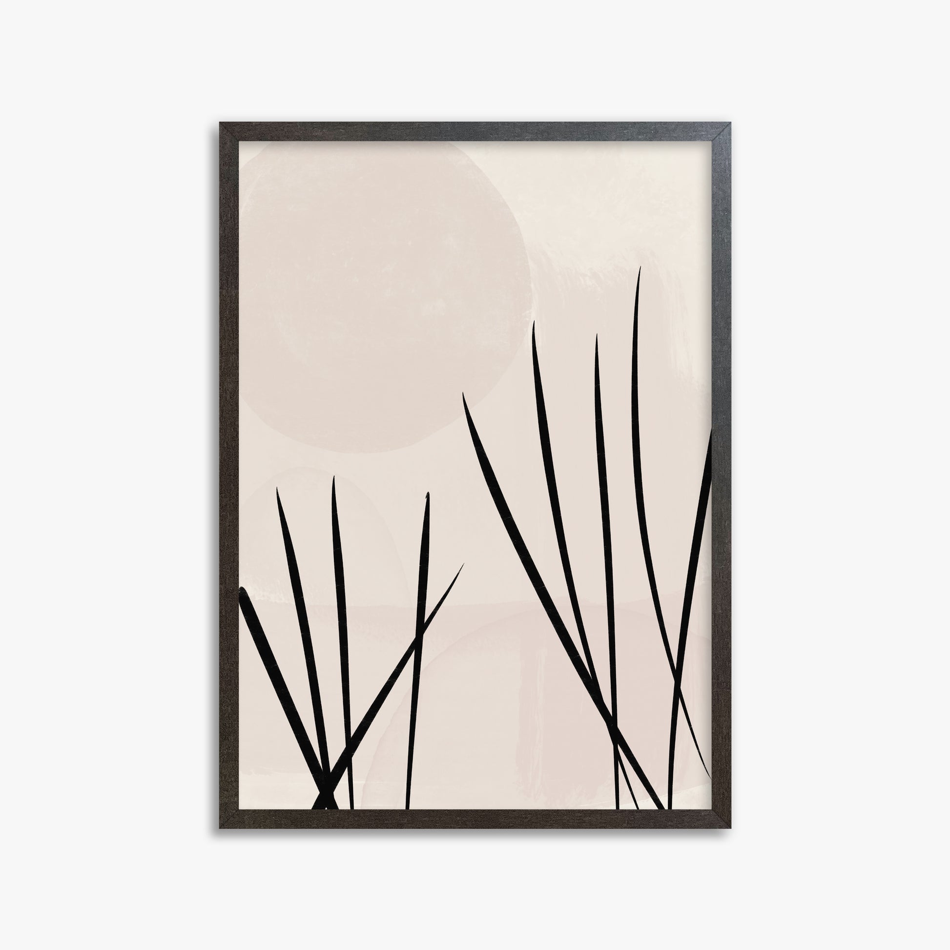 Zen Garden Whispers, 50x70cm Framed Art Reproduction With Espresso Frame
