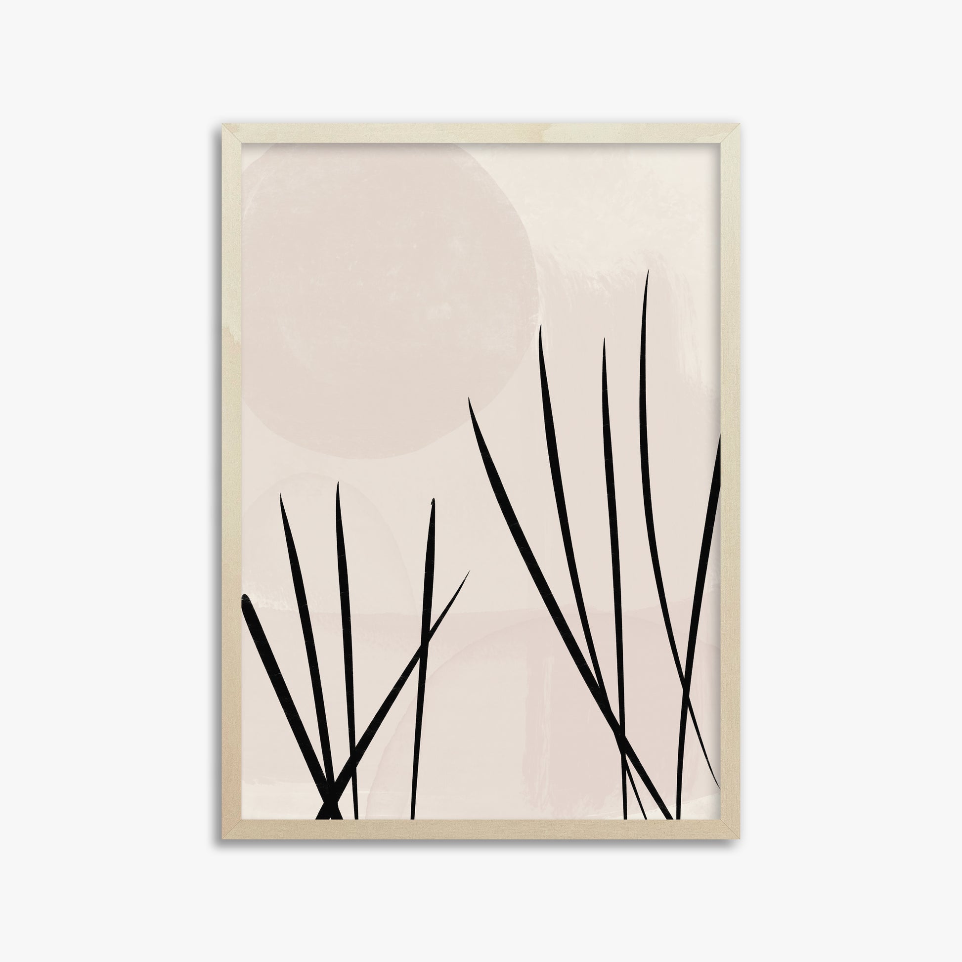 Zen Garden Whispers, 50x70cm Framed Art Reproduction With Lime Wood Frame