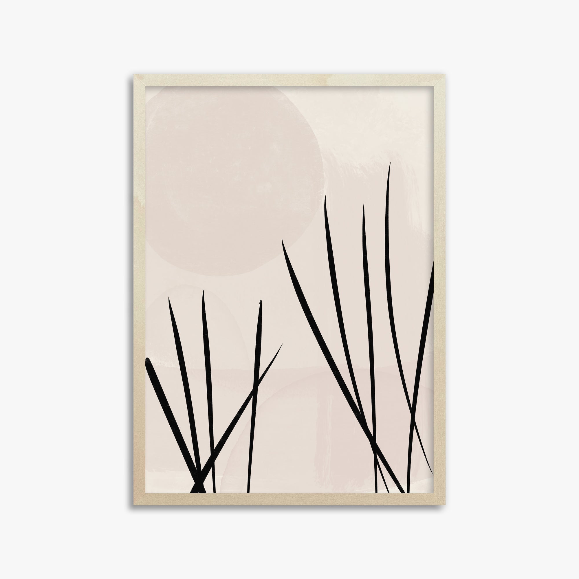 Zen Garden Whispers, 50x70cm Framed Art Reproduction With Lime Wood Frame