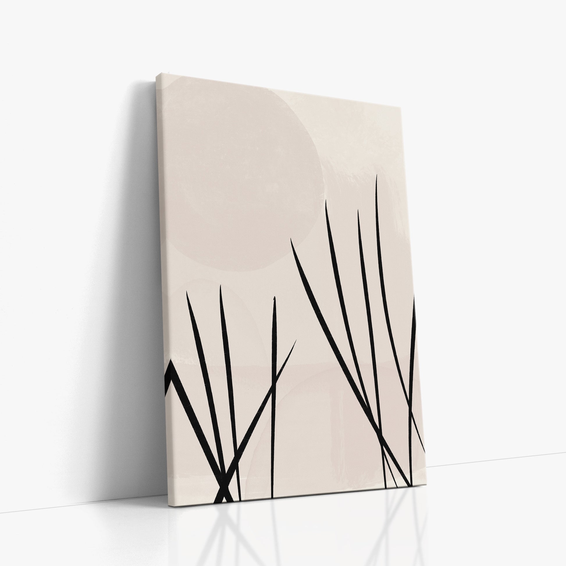 Zen Garden Whispers, 60x90cm Satin Canvas Art Reproduction Left Angle