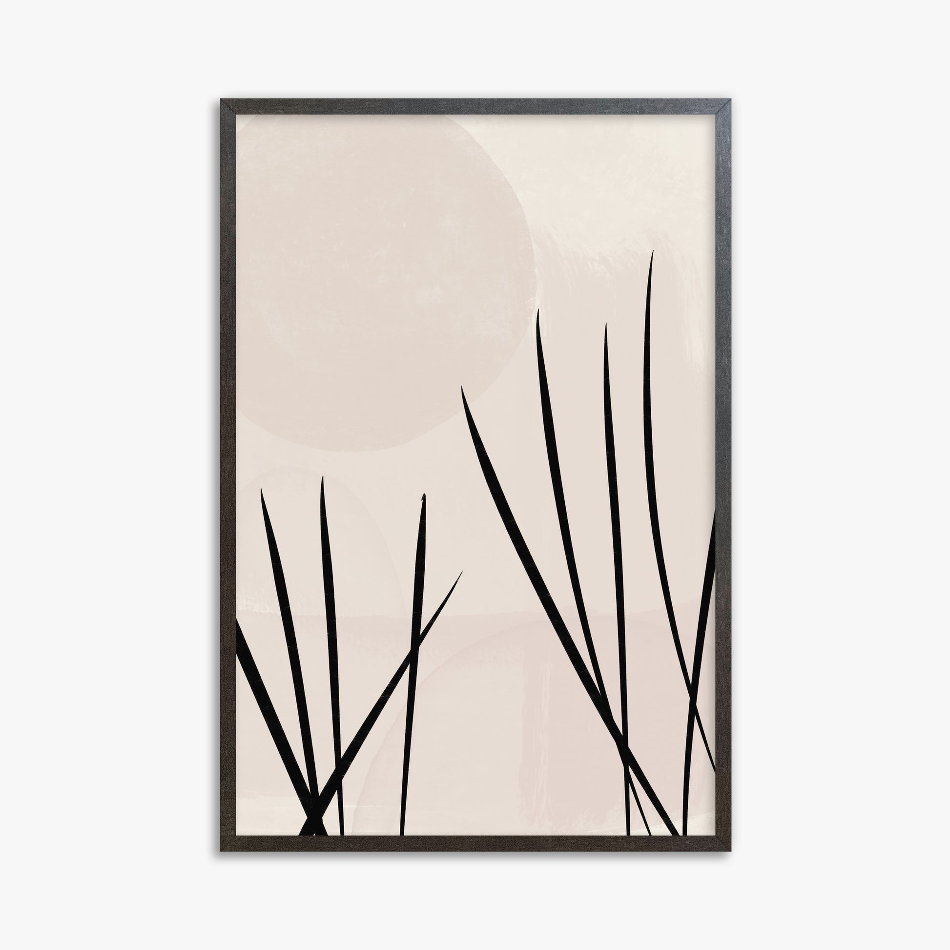 Zen Garden Whispers, 61x91cm Framed Art Reproduction With Espresso Frame