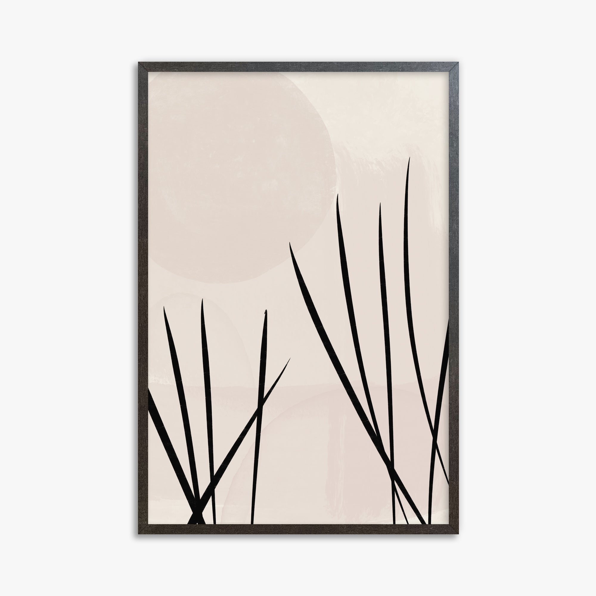 Zen Garden Whispers, 61x91cm Framed Art Reproduction With Espresso Frame