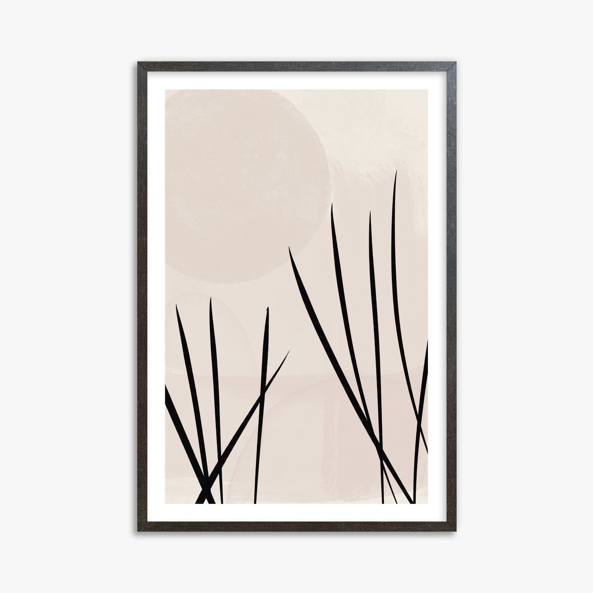 Zen Garden Whispers, 61x91cm Framed Art Reproduction With Espresso Frame