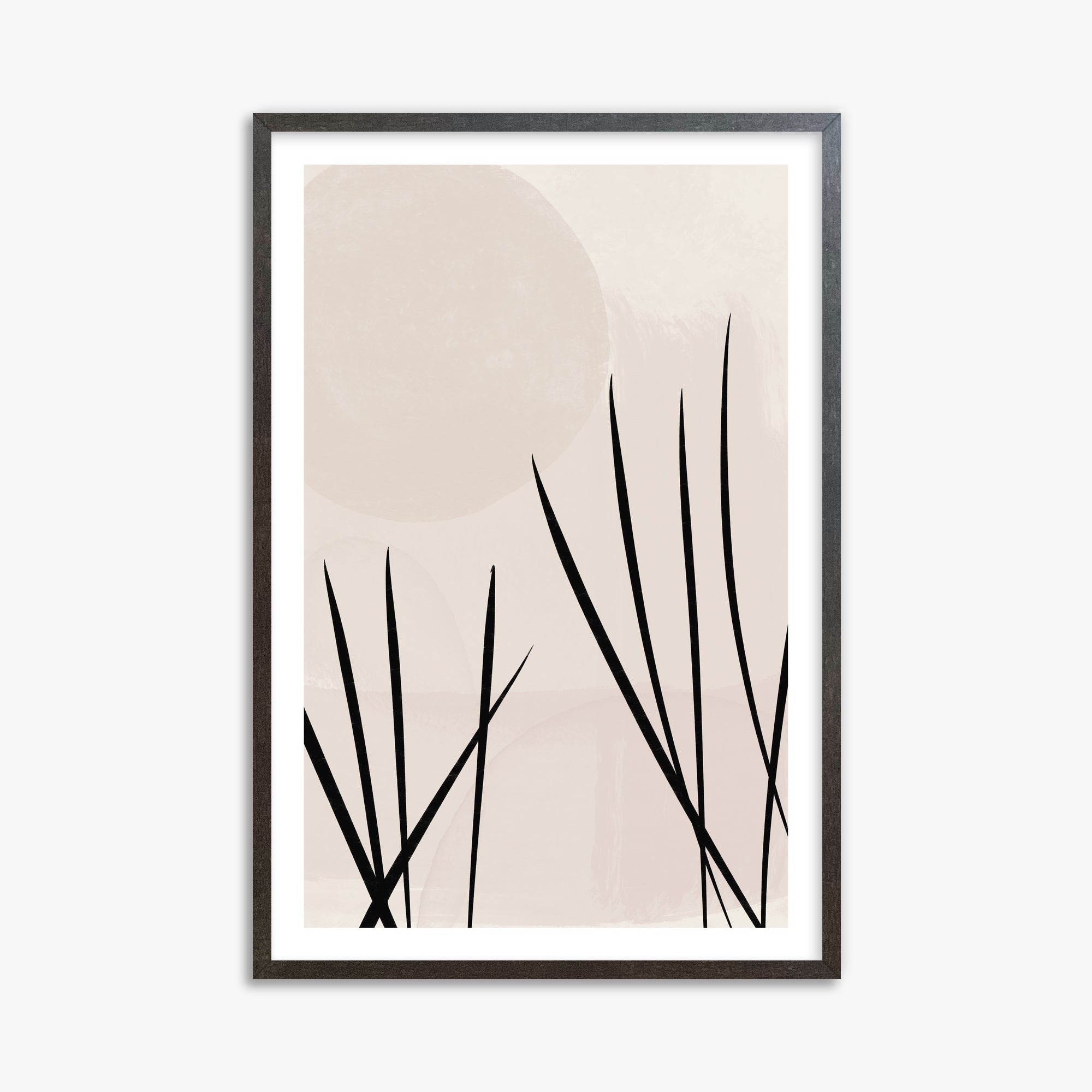 Zen Garden Whispers, 61x91cm Framed Art Reproduction With Espresso Frame