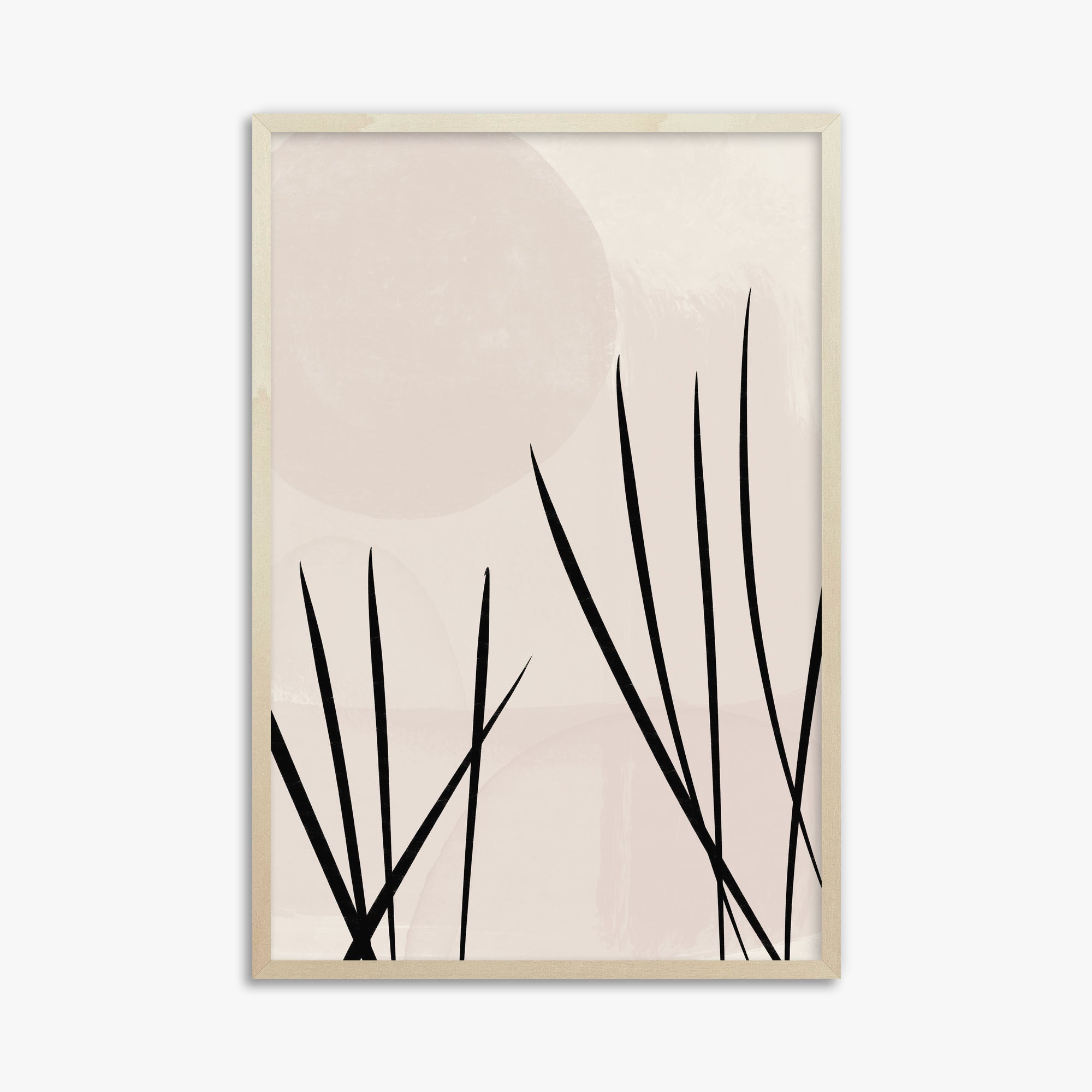 Zen Garden Whispers, 61x91cm Framed Art Reproduction With Lime Wood Frame