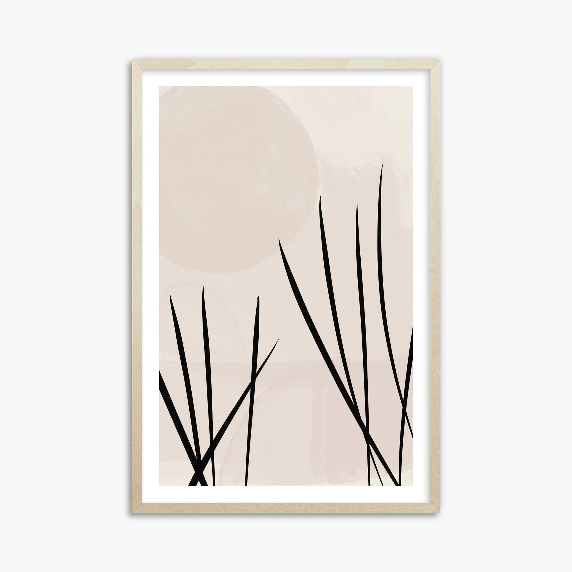 Zen Garden Whispers, 61x91cm Framed Art Reproduction With Lime Wood Frame