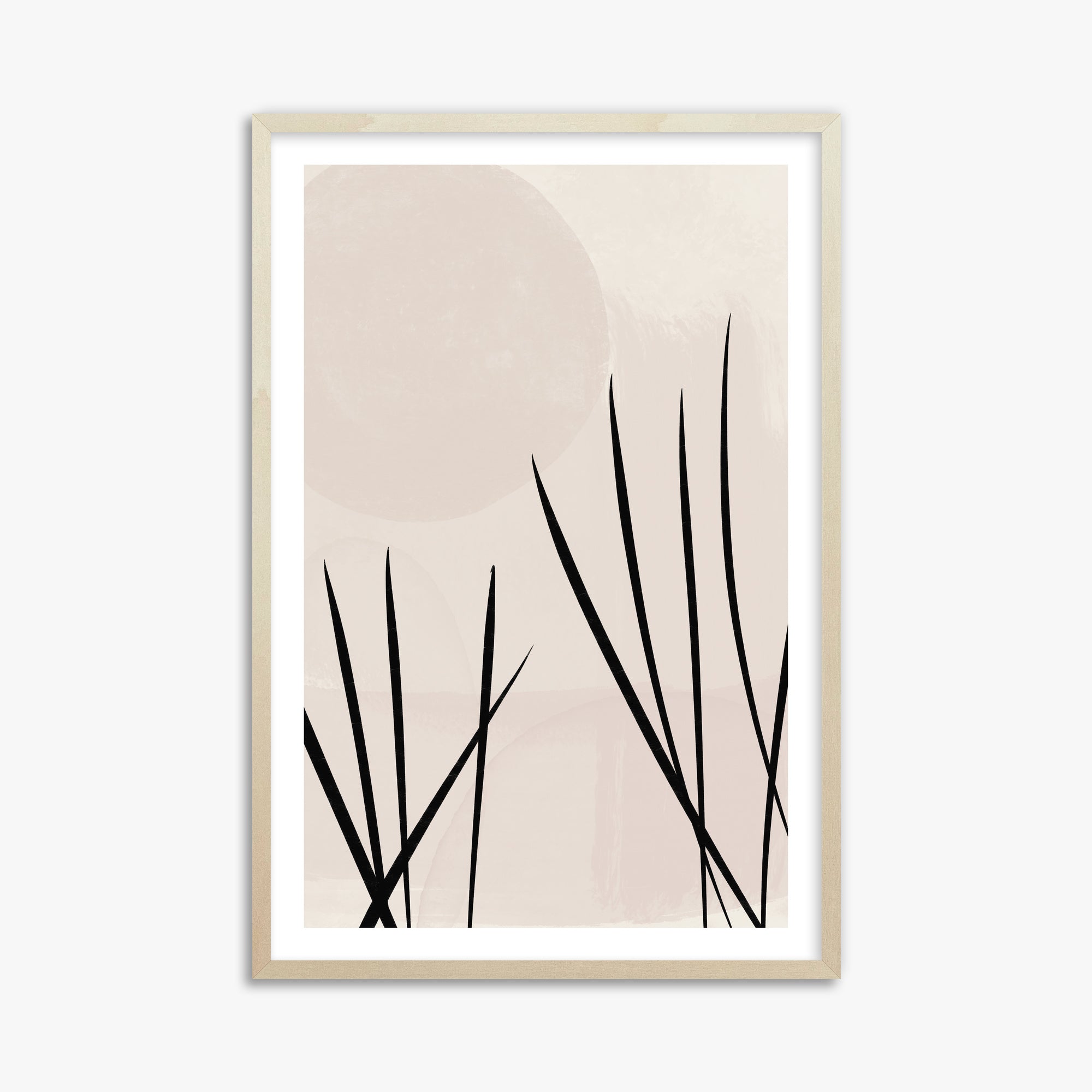Zen Garden Whispers, 61x91cm Framed Art Reproduction With Lime Wood Frame